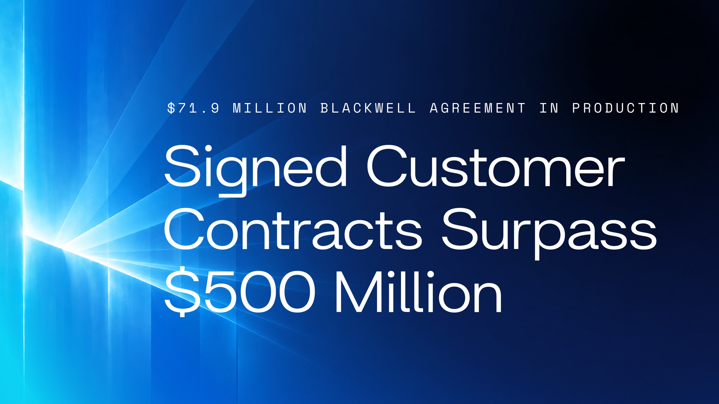 QumulusAI Puts $71.9 Million Blackwell Agreement into Production; Signed Customer Contracts Surpass $500 Million