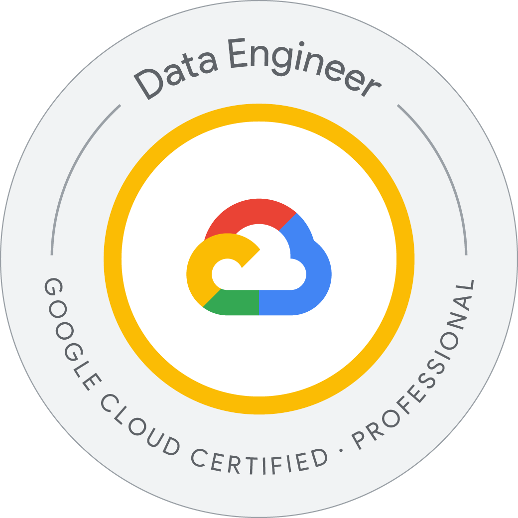 Google Cloud Certified Data Engineer.