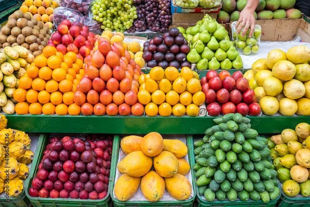 Fruits extravaganza in a local market