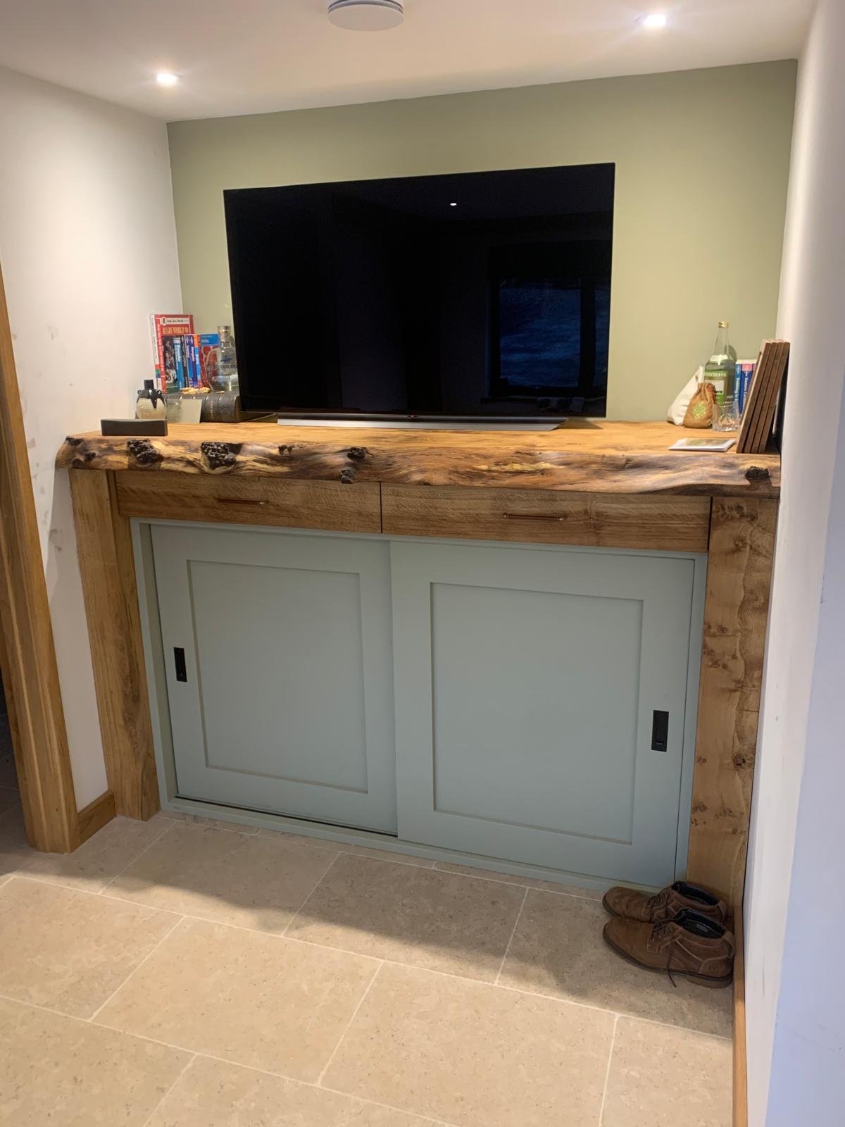 Bespoke Oak slab Wardrobe