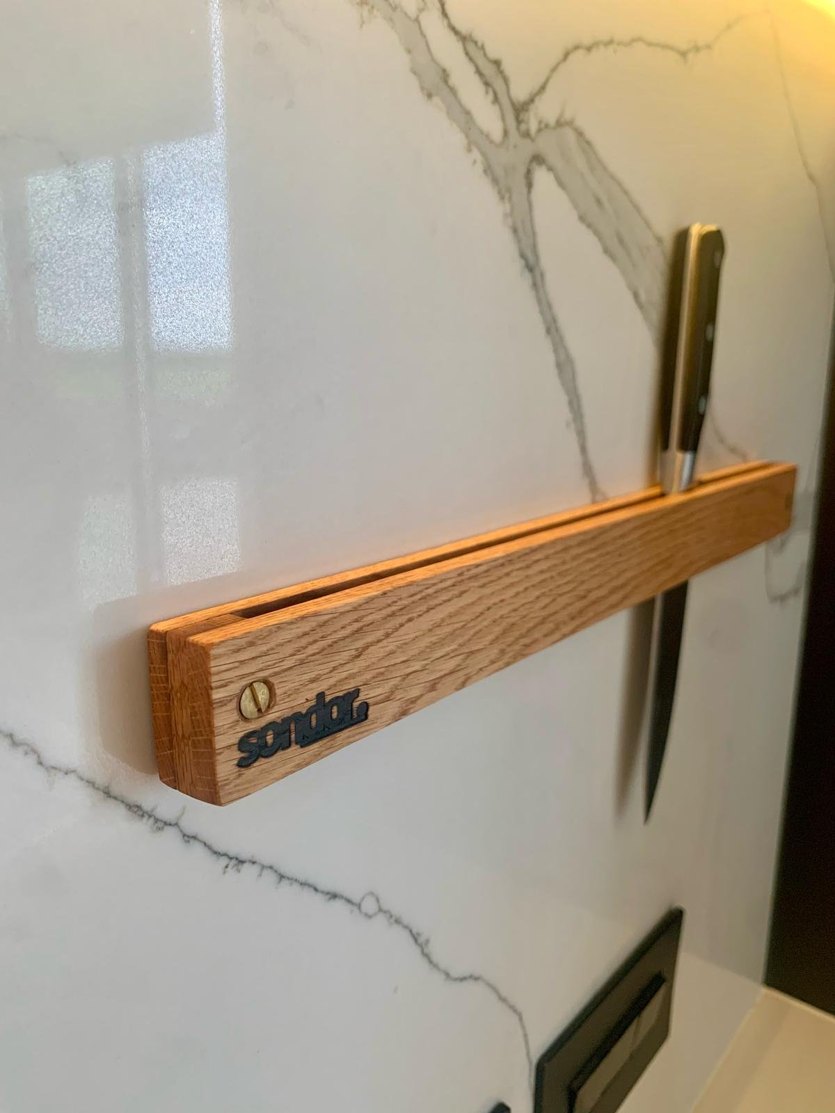 Solid Oak Knife Holder