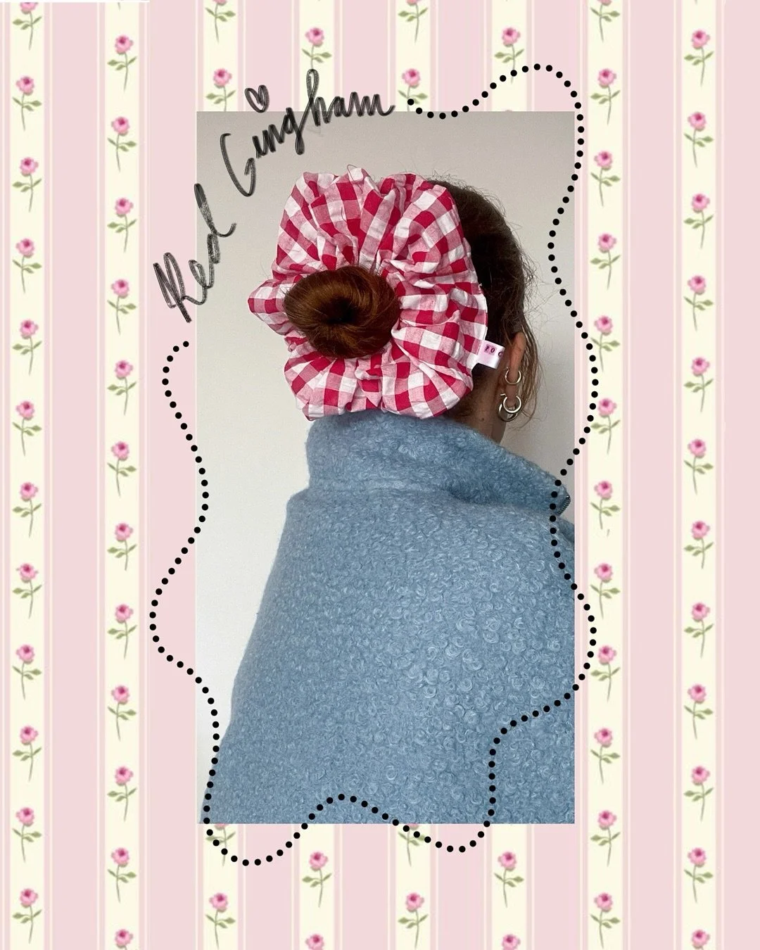 🍎Popped the red gingham XL scrunchie back online🍎

Matching the re-stocked red gingham pillow frill bag 🫶🏼