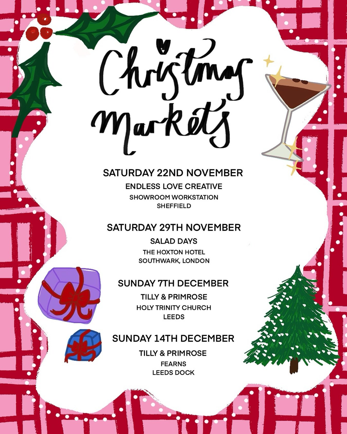 ✨🎄Where you can find me this festive season!!🎄✨