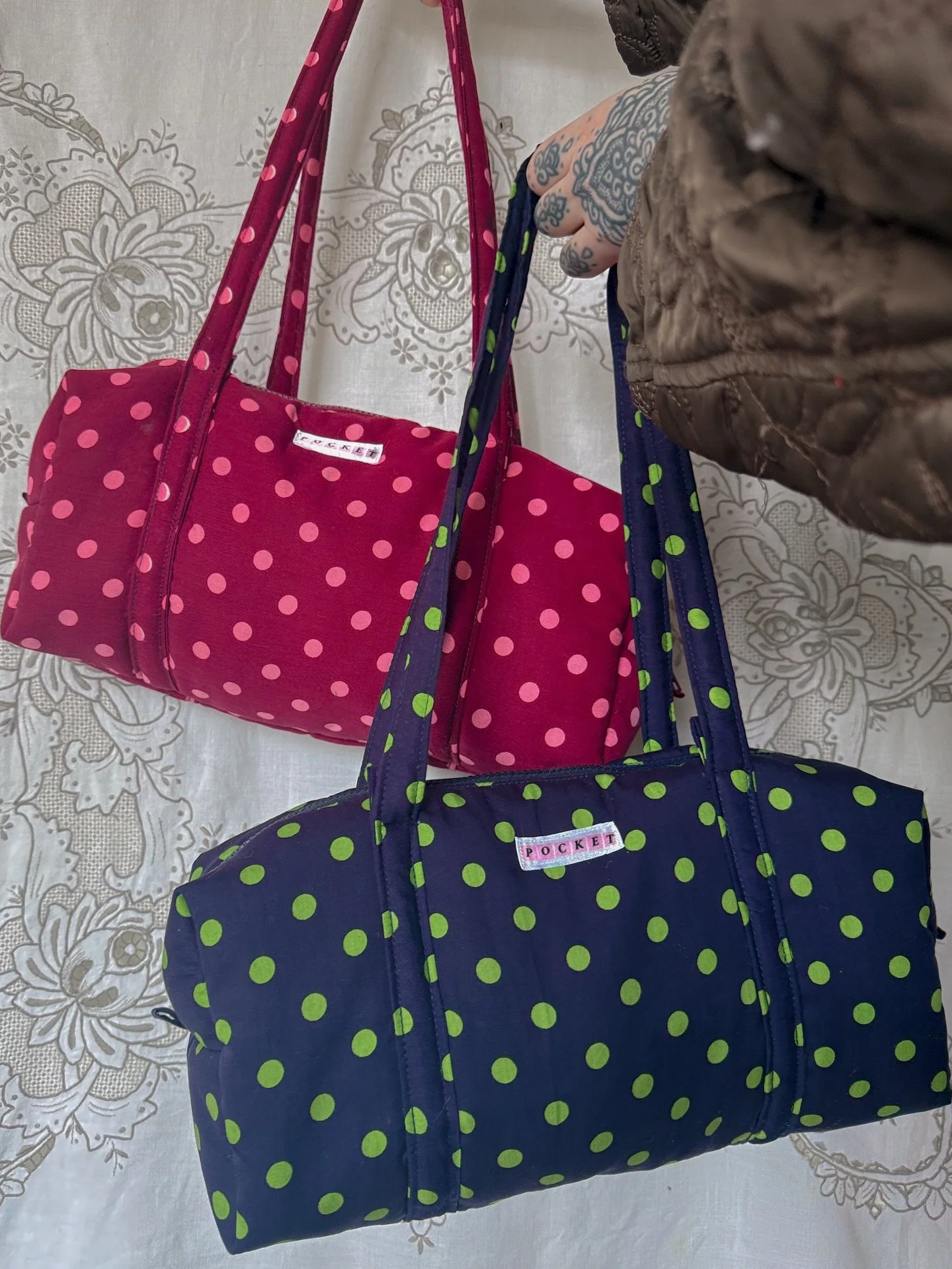 New!!

A brand new drop of bowler bags with a new and improved shape in some gorgeous polka dot fabrics. 

Dropping this Friday!! 6pm uk time 
Super small numbers of each and all ready to ship

Set your reminders girlies!! ⏰