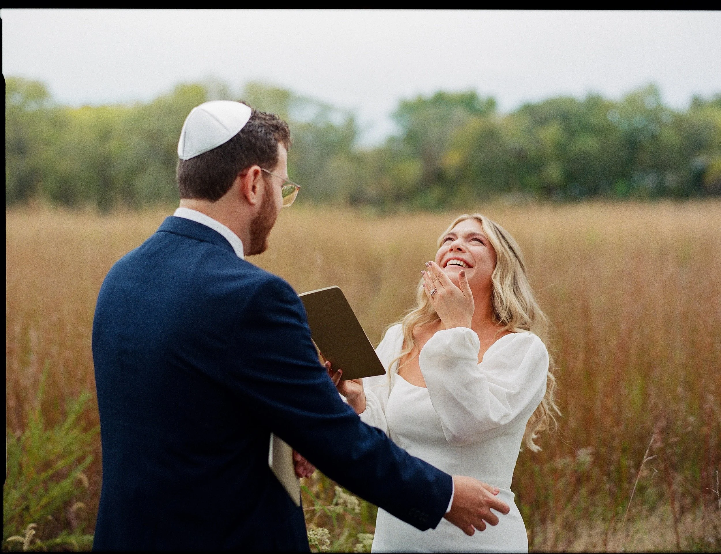 Jenna and Matthew's cozy fall wedding day