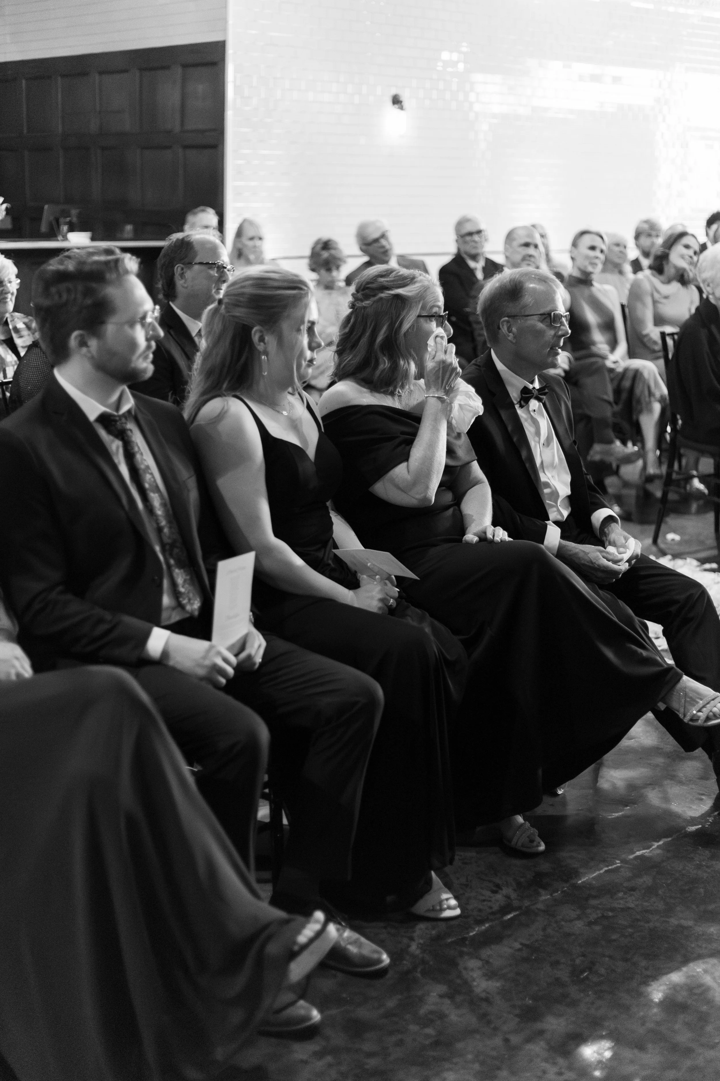 Guests during the ceremony/