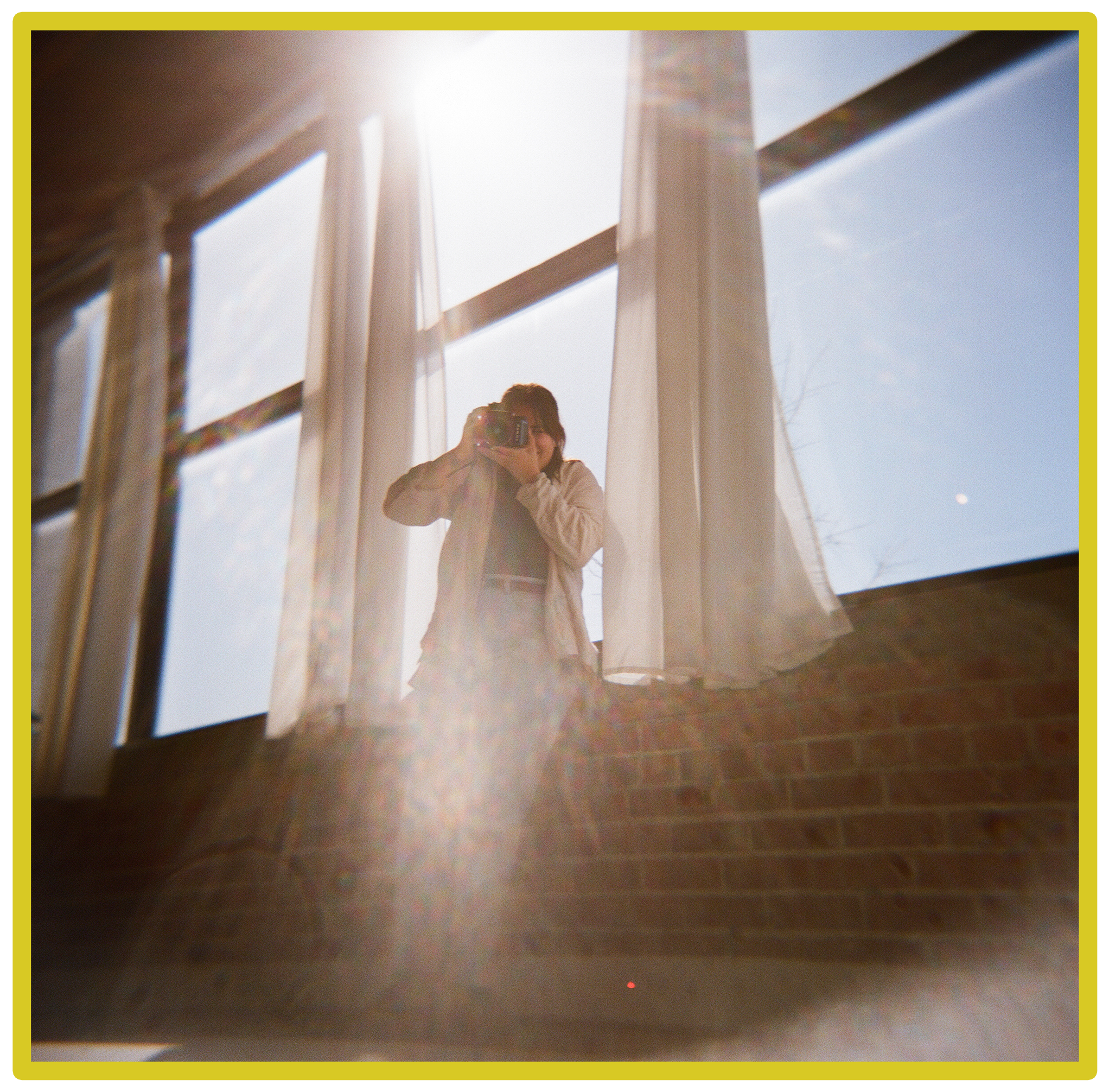 Photo of Delaney in a green frame