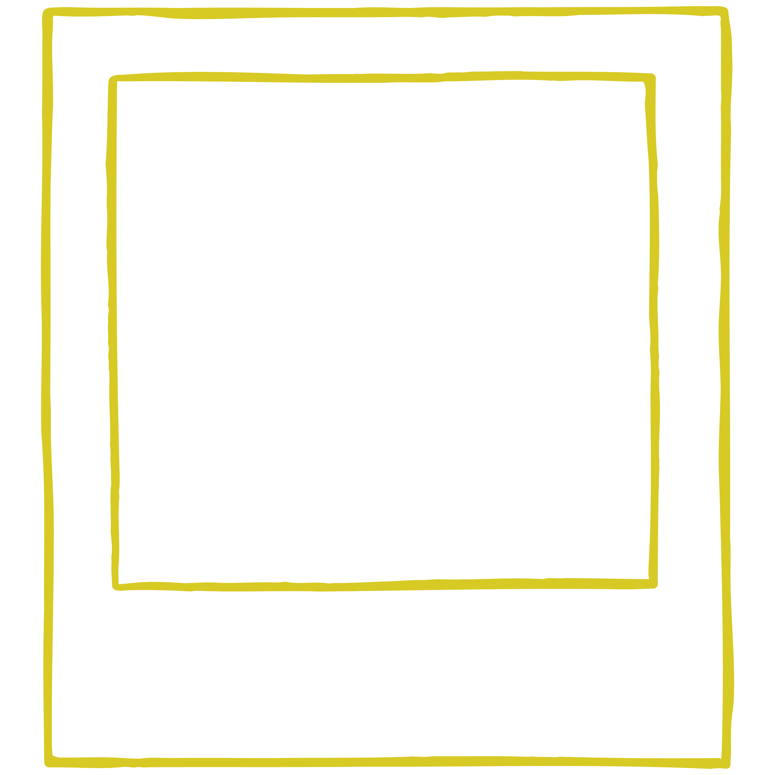 Green polaroid frame.