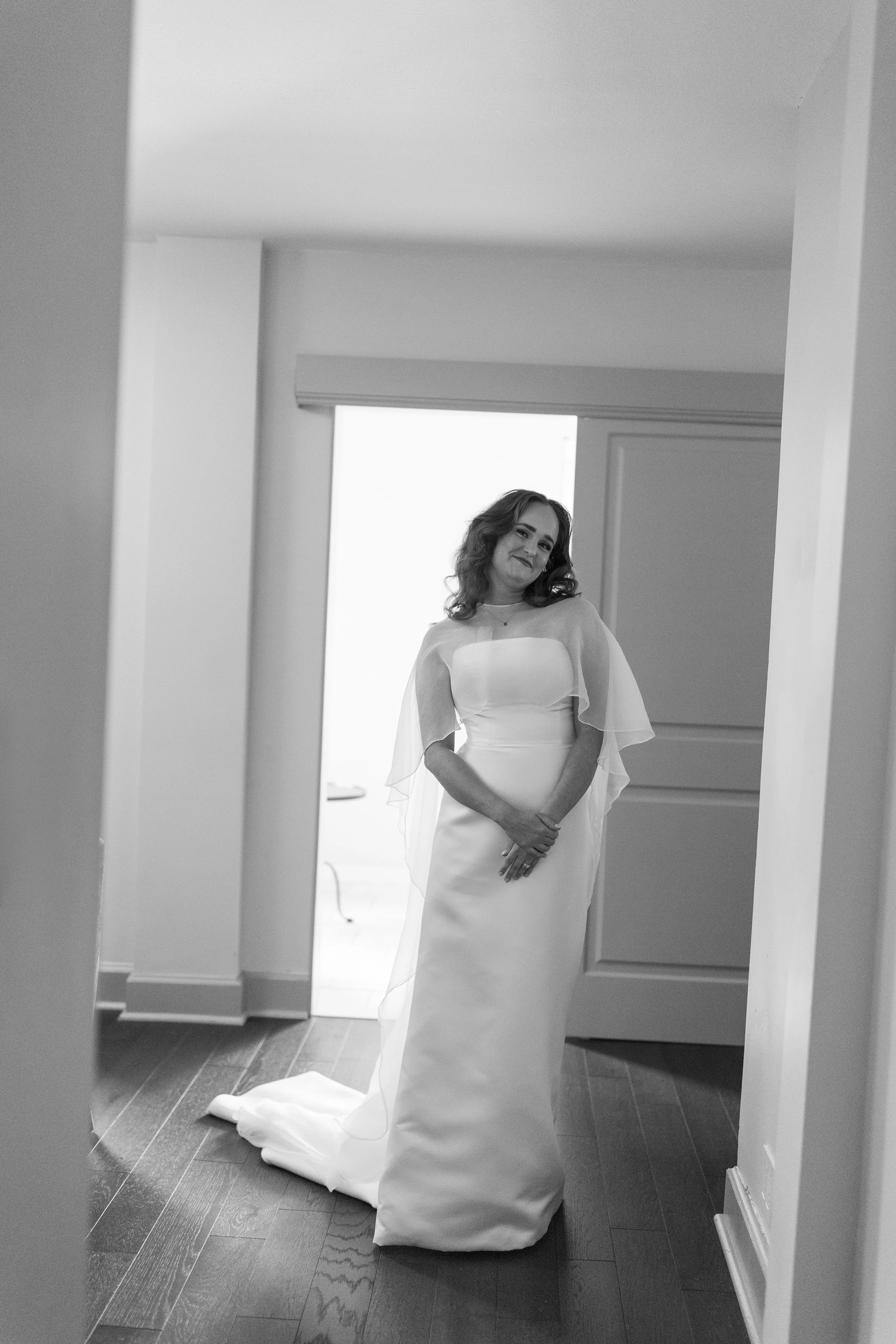 Gracie, ready for her wedding day, at Hotel Phillips.