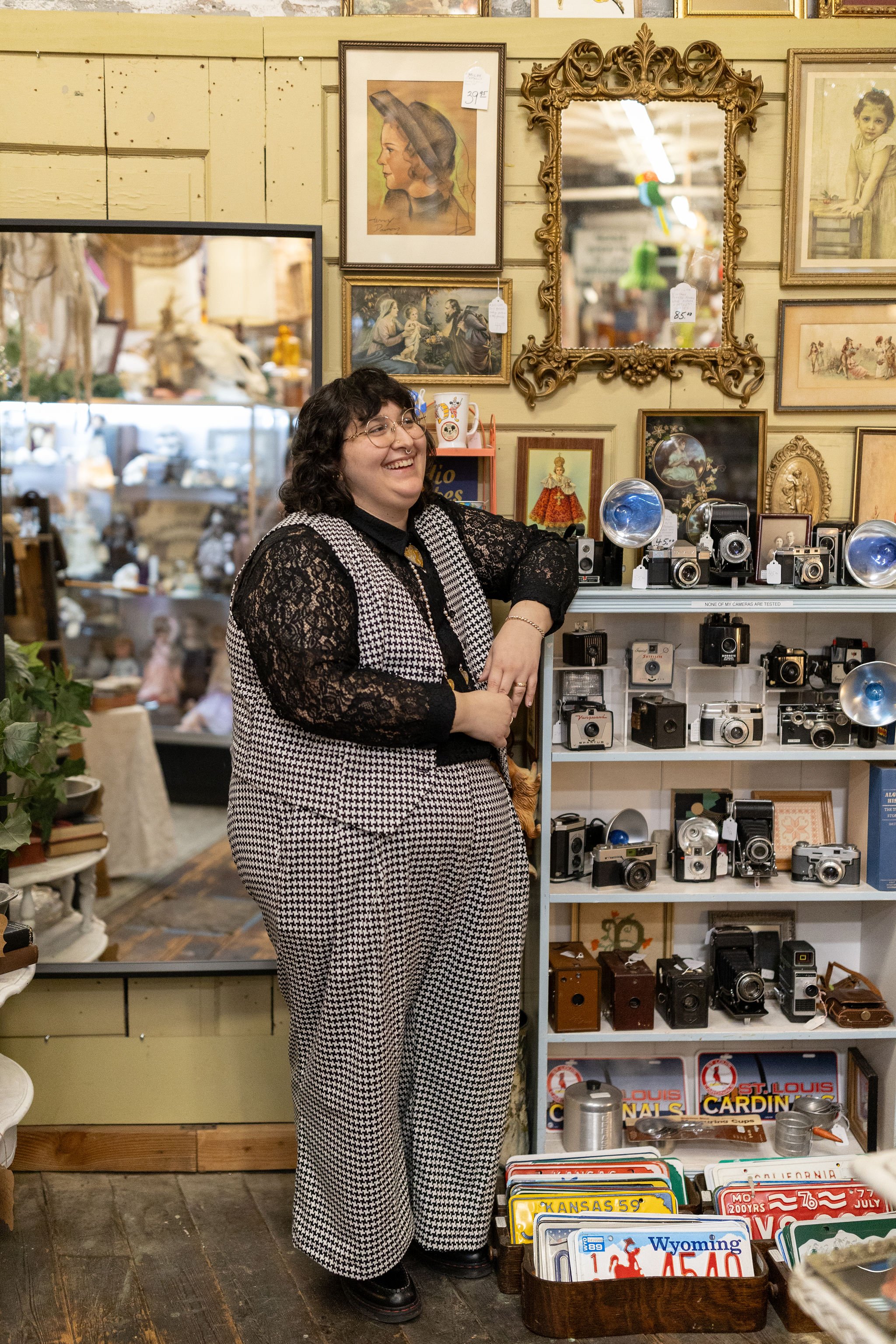 A marrier in their wedding attire.