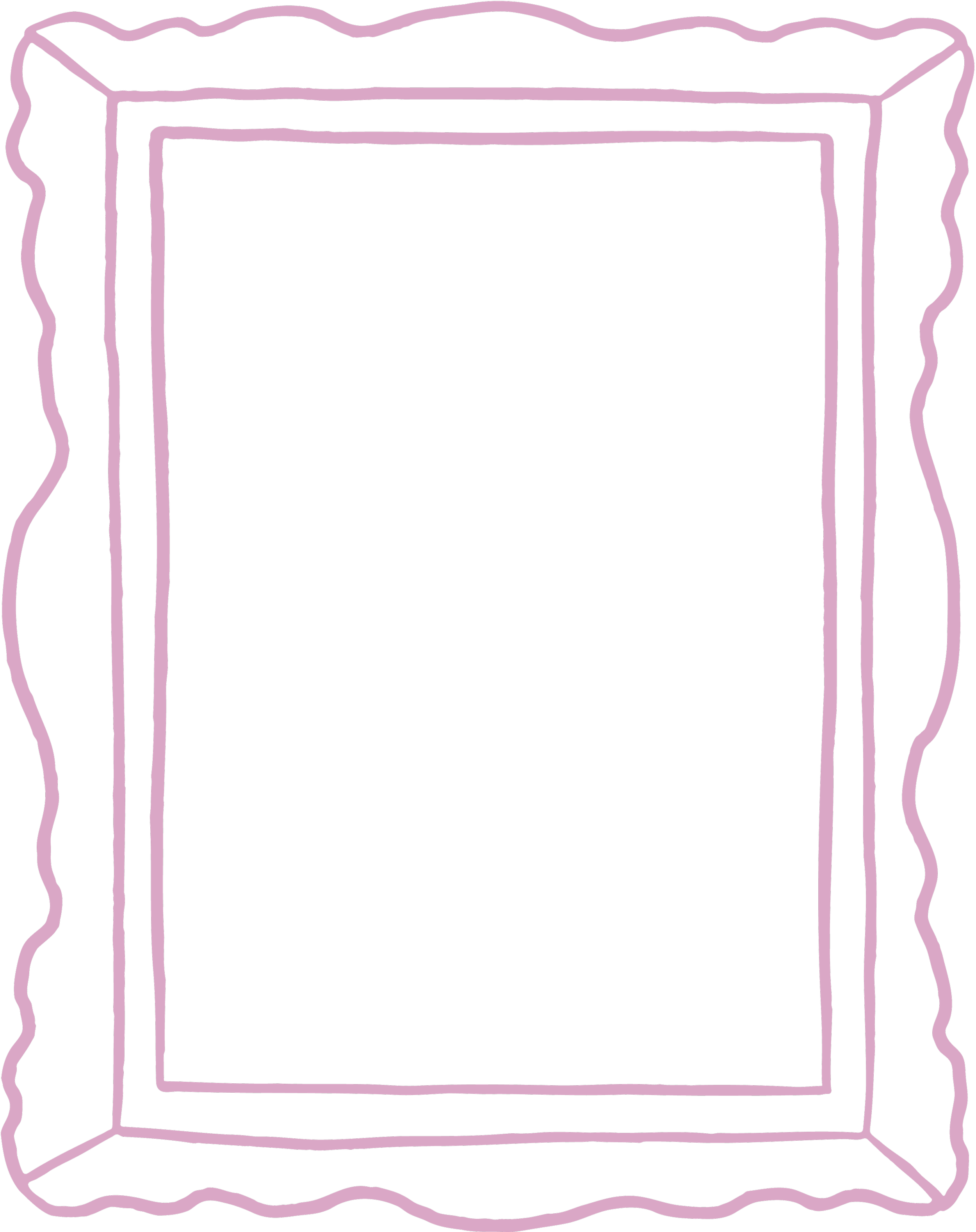 Colorful pink picture frame.