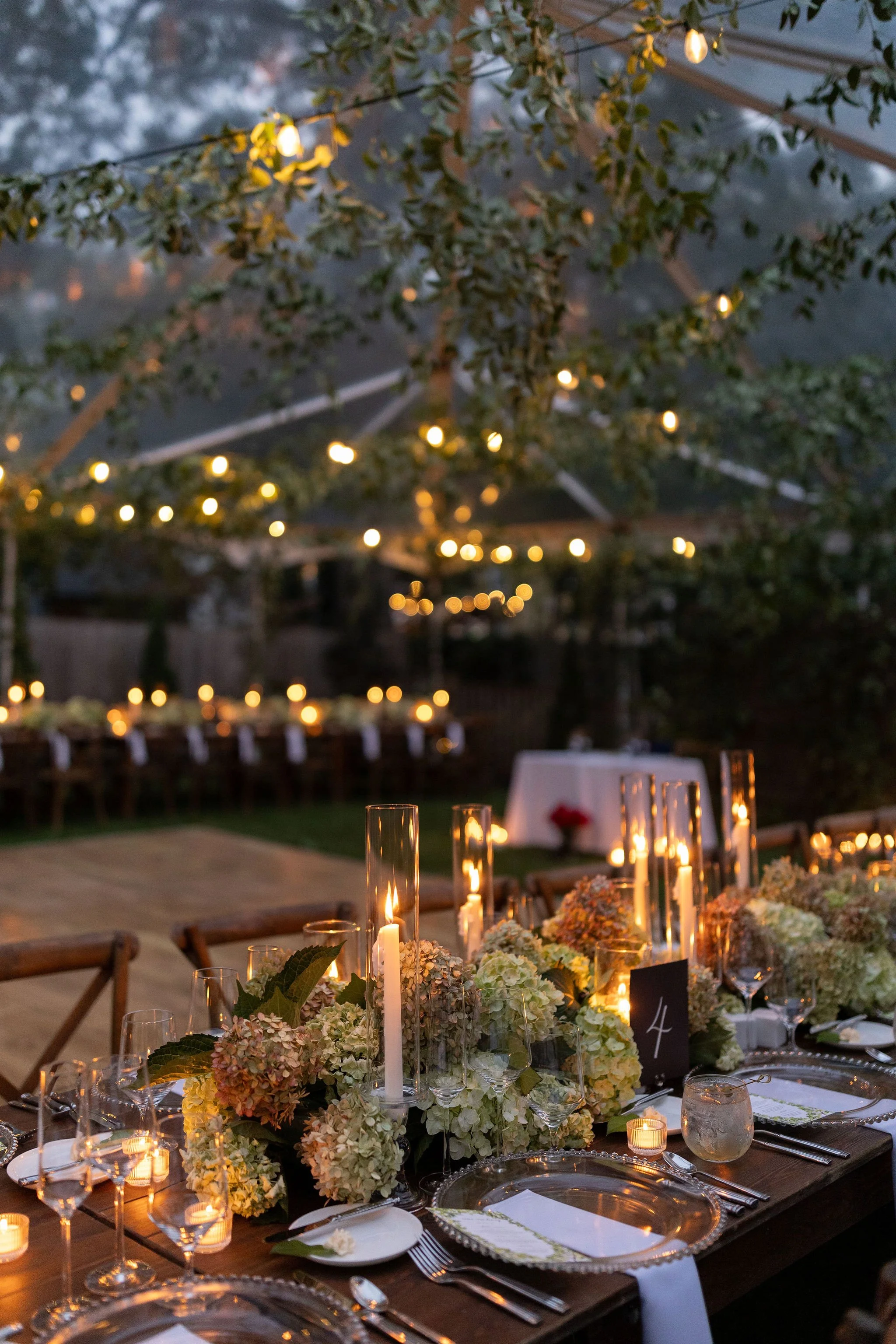 Photo of a tent wedding in a backyard in Kansas City.