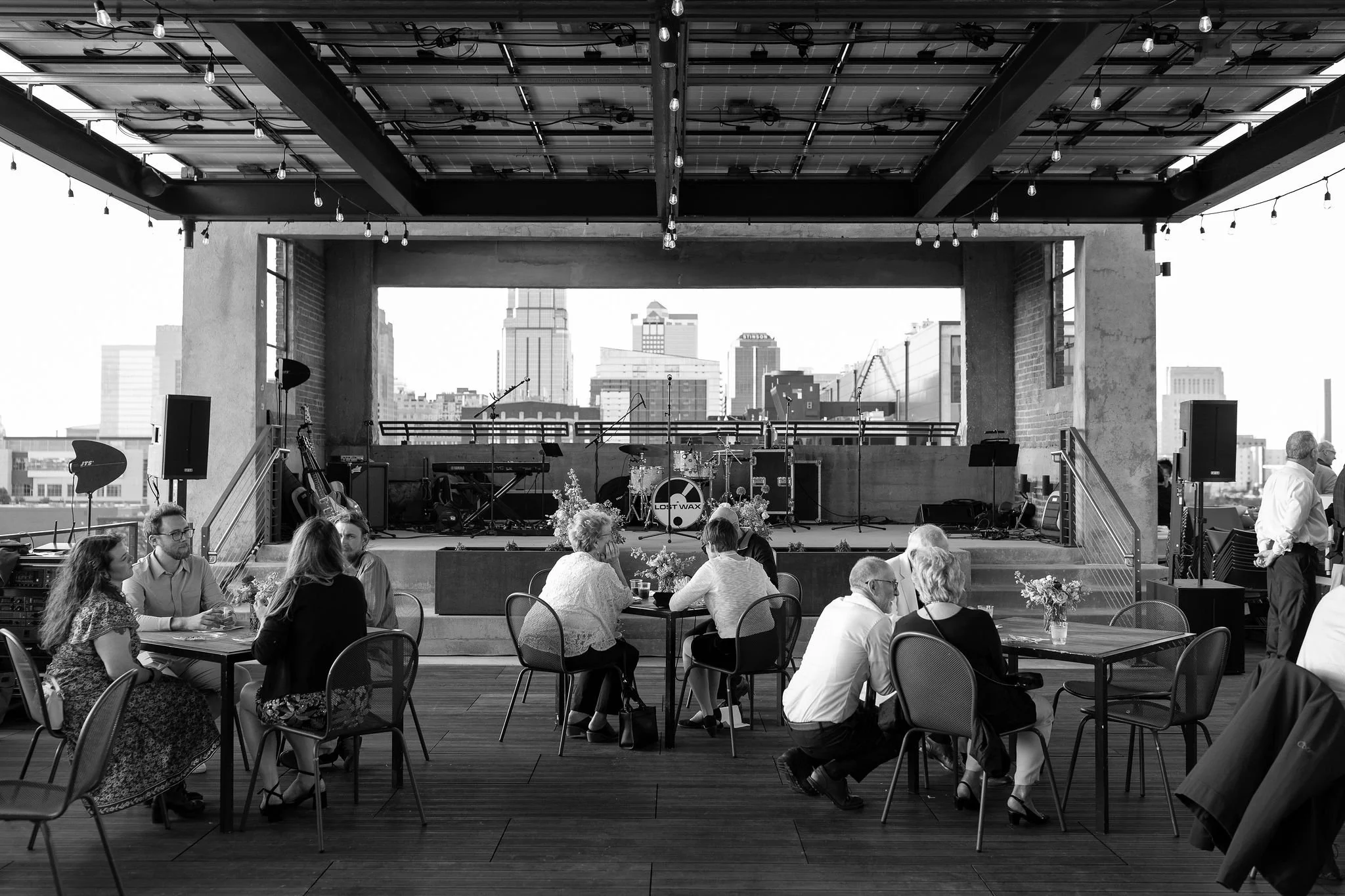 Photo of a wedding at corrigan station in downtown Kansas City.
