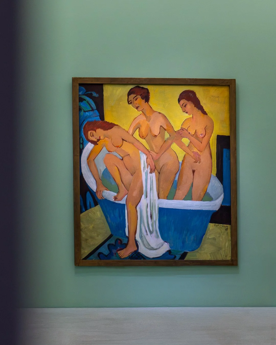 KIRCHNER. PICASSO | LWL-MUSEUM F&Uuml;R KUNST UND KULTUR M&Uuml;NSTER &ndash; 18.1.26⁠
⁠
ERNST LUDWIG KIRCHNER (1880&ndash;1938)⁠
Badende Frauen (Triptychon-Mittelbild) | Bathing Women (triptych &ndash; central panel), 1915/1925 (VdR 167 | CoF 167)⁠
