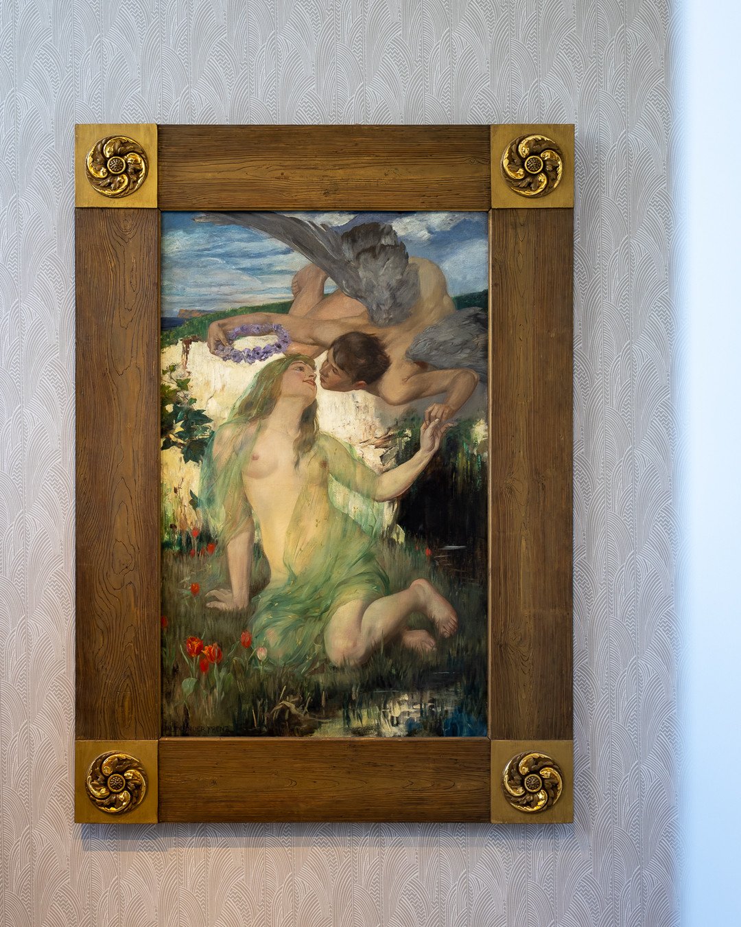 ALEXANDER FRENZ⁠
Der Fr&uuml;hling k&uuml;sst die Erde | Spring Kisses the Earth, 1894⁠
⁠
Kunstpalast D&uuml;sseldorf⁠
⁠
Alexander Frenz griff h&auml;ufig fantastische und mythologische Themen auf. Hier zeigt er den Fr&uuml;hlingsbeginn: Eine weiblic