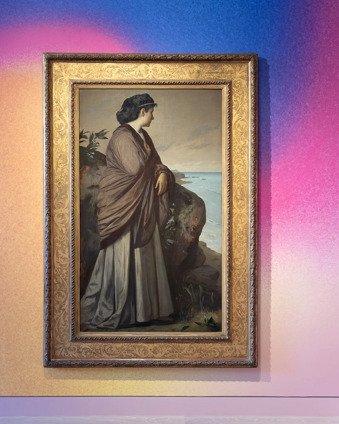 ⁠
ANSELM FEUERBACH⁠
Am Meer (Moderne Iphigenie) | On the Seashore (Modern Iphigenia), 1875⁠
⁠
Kunstpalast D&uuml;sseldorf⁠
⁠
Kurz bevor Anselm Feuerbach Rom verlie&szlig;, begann er die dritte Fassung der Iphigenie. Im Vergleich zu den fr&uuml;heren 