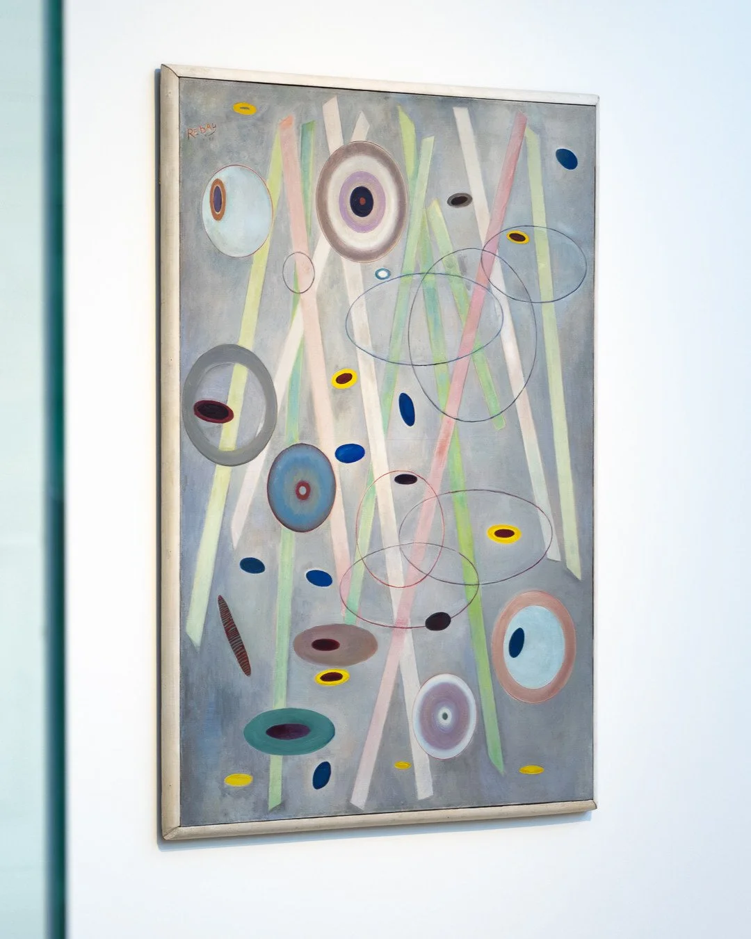 HILLA VON REBAY⁠
Komposition | Composition, ca. 1948⁠
⁠
Kunstpalast D&uuml;sseldorf⁠
⁠
Hilla von Rebay schenkte dieses Gem&auml;lde 1951 dem D&uuml;sseldorfer Kunstmuseum &ndash; im Umfeld einer Ausstellung gegenstandsloser Malerei aus der Sammlung v