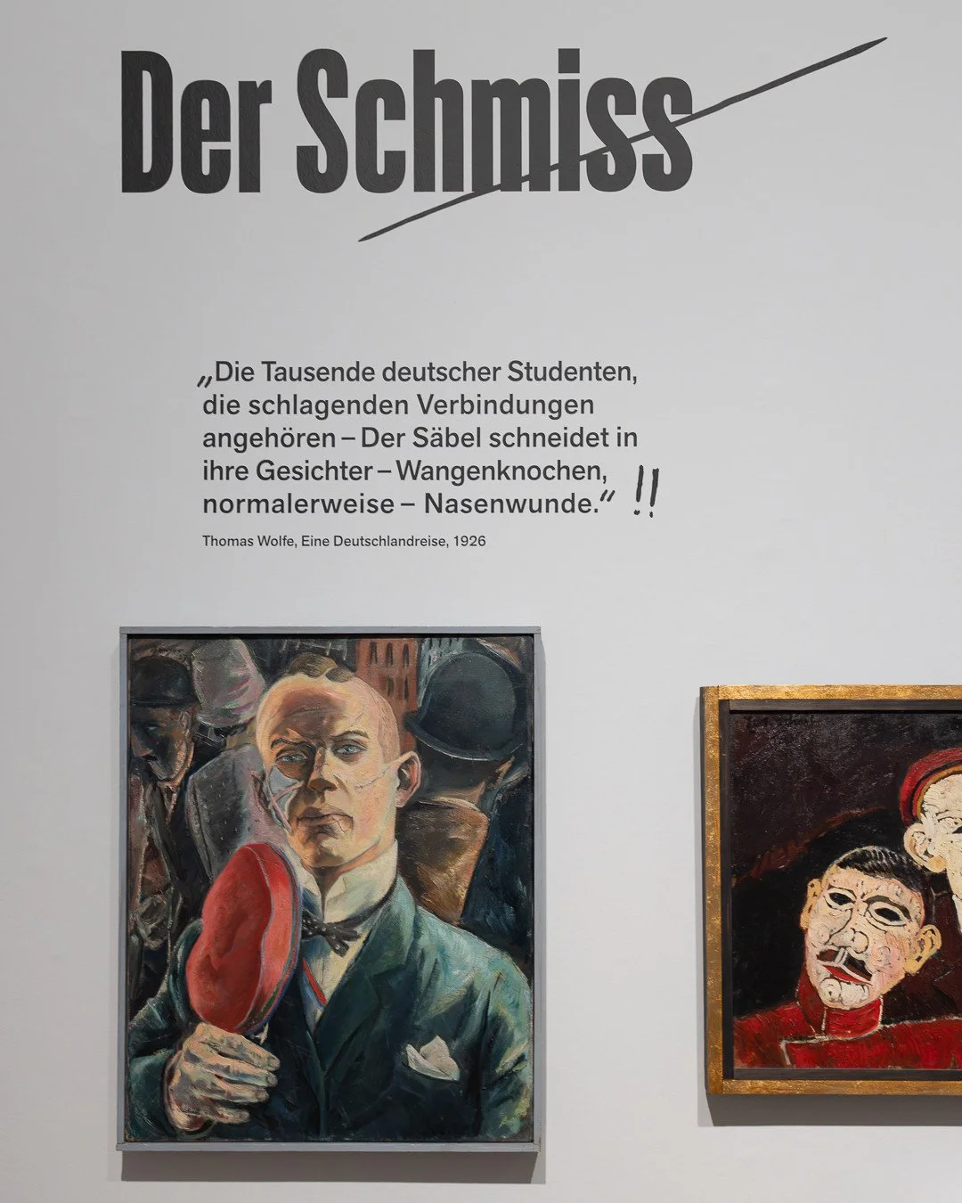 EIN FERNGESPR&Auml;CH. SZENEN AUS DER WEIMARER REPUBLIK⁠
Lenbachhaus, M&uuml;nchen &ndash; bis 27. September 2026⁠
⁠
DER SCHMISS⁠
⁠
WILLI GEIGER⁠
Der Korpsstudent | Member of Student Fencing Society, 1927⁠
⁠
Die Mensur und der &raquo;Schmiss&laquo; w