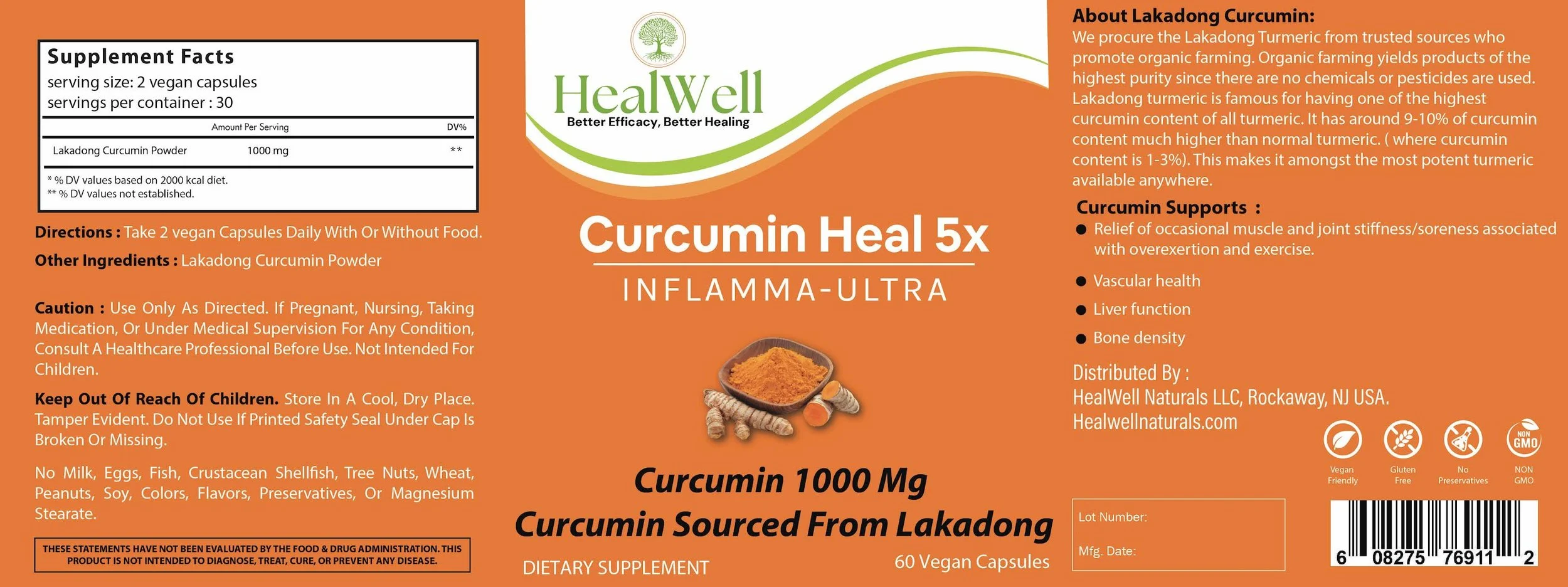Curcumin Heal 5x (1000mg)
