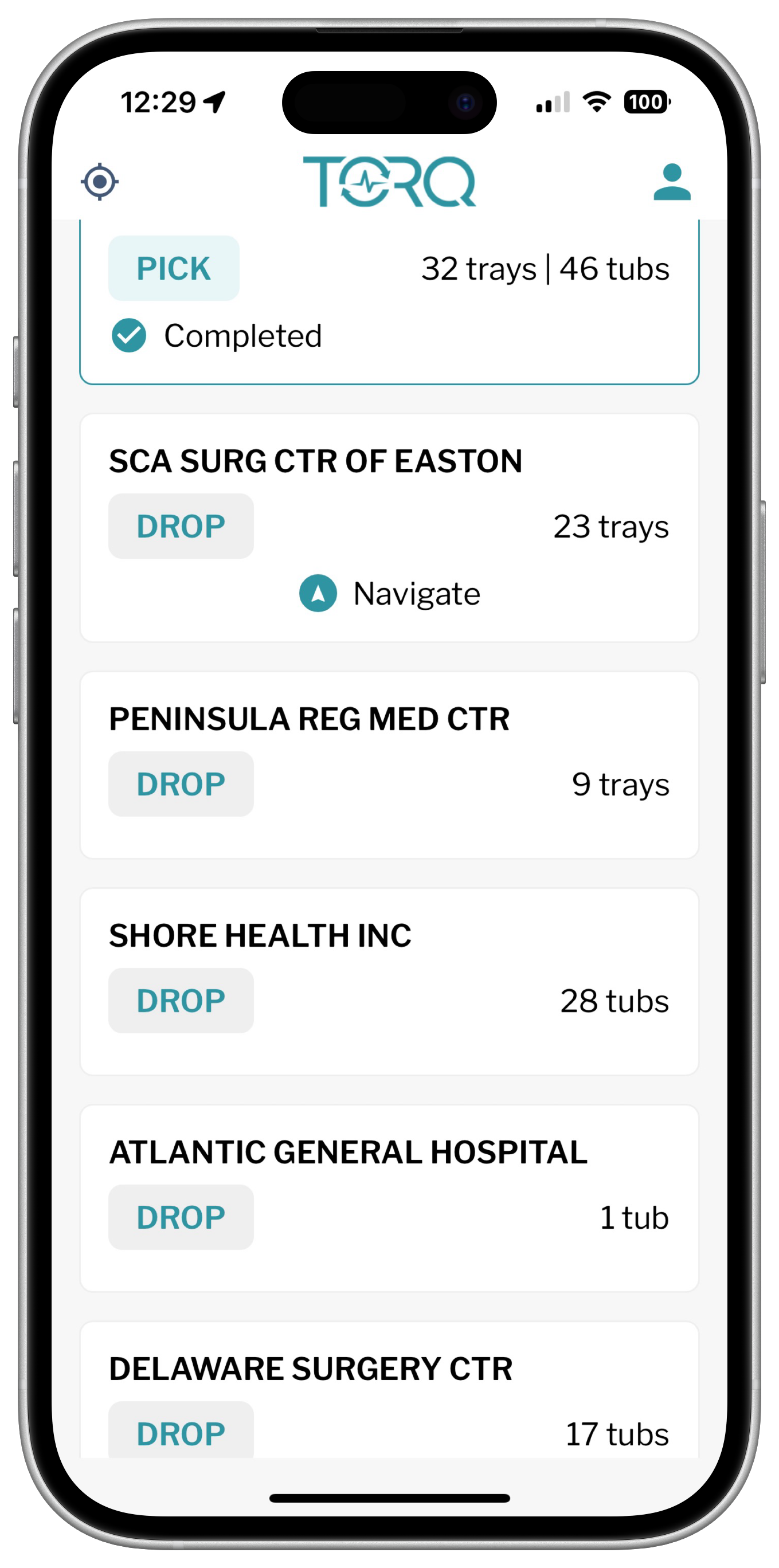 Torq Transport | Optimize Medical Logistics — Torq Interface