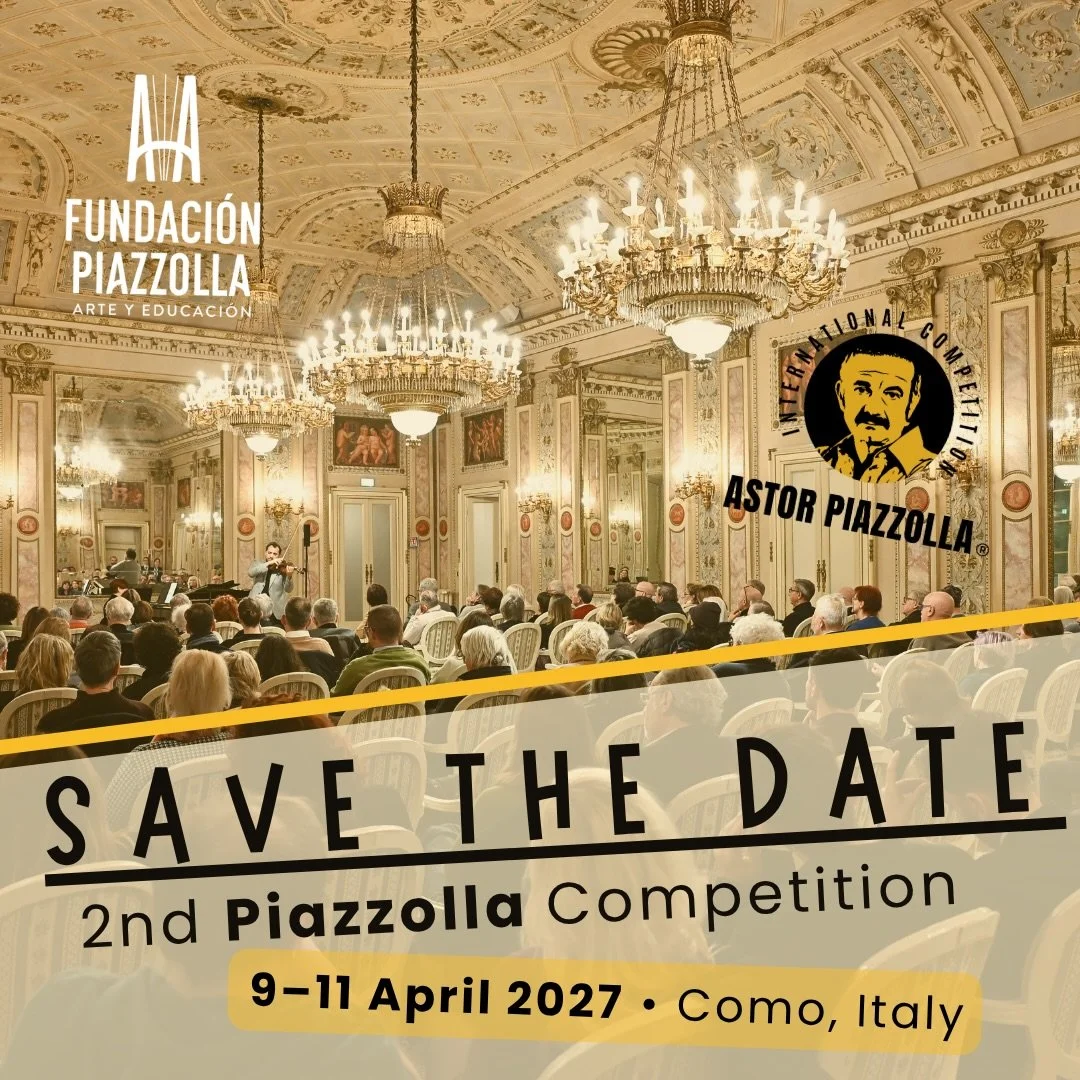 ✨ SAVE THE DATE ✨

The 2nd International Competition ASTOR PIAZZOLLA&reg; returns to Como, Italy!

🗓️ 9&ndash;11 April 2027

📍 Sala Bianca, Teatro Sociale di Como

Held under the patronage of Fundaci&oacute;n Piazzolla @fundacionpiazzolla, the offi