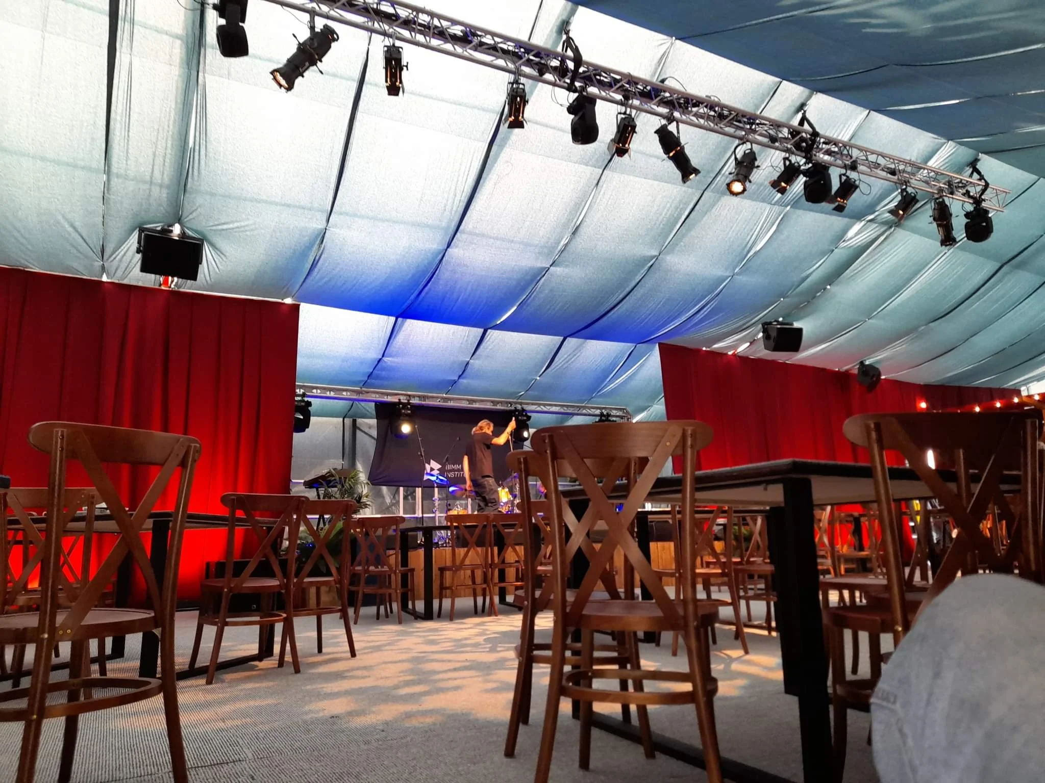 clear or light fabric drapes - Twelve34 Productions