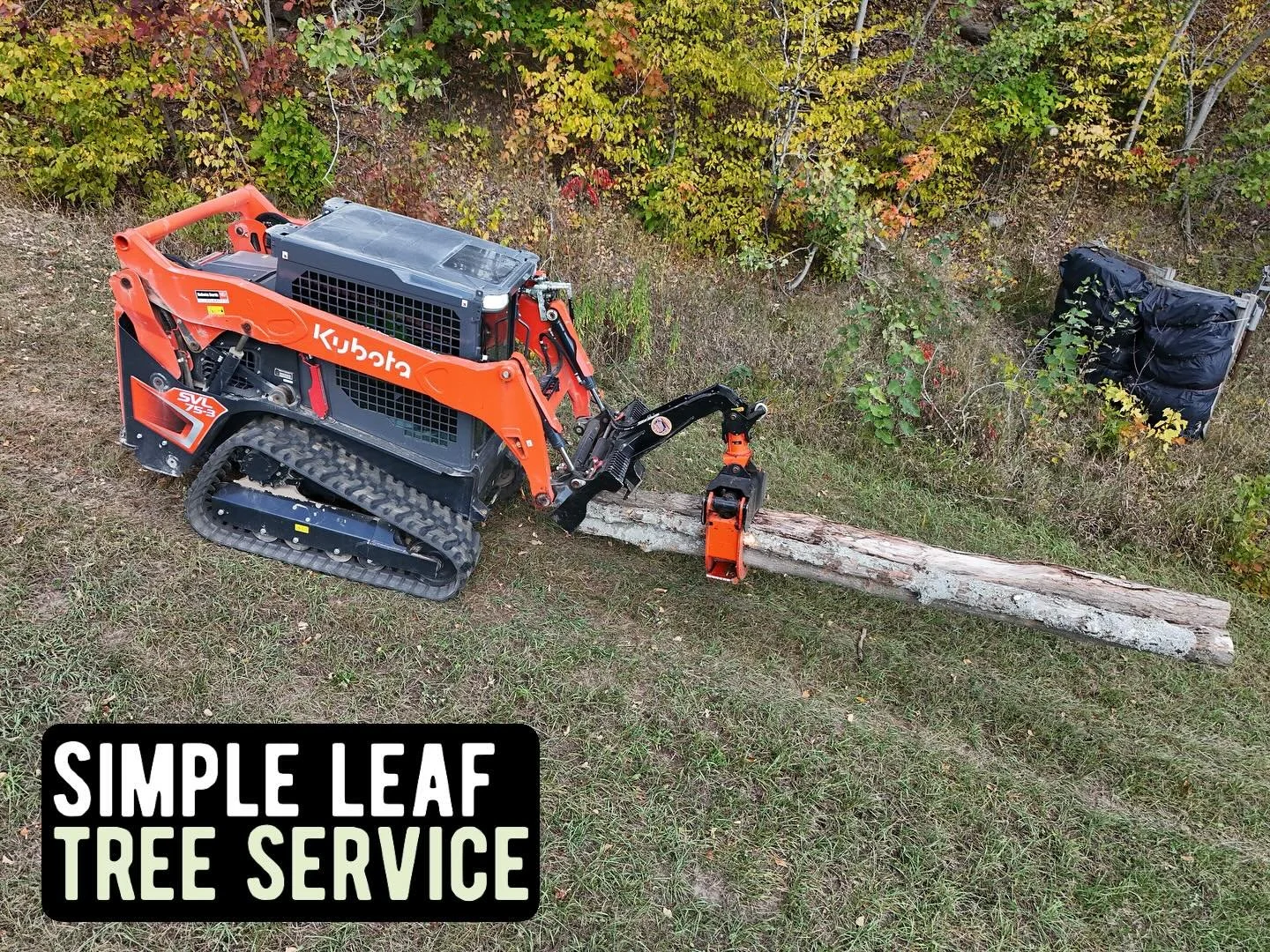 October is here and the Summer weather is still holding on! Making fast and efficient work of a number of dead trees with the Kubota SVL-75-3 complimented with the Martatch 72&rdquo; forestry grapple. This things&rsquo; a beast!
