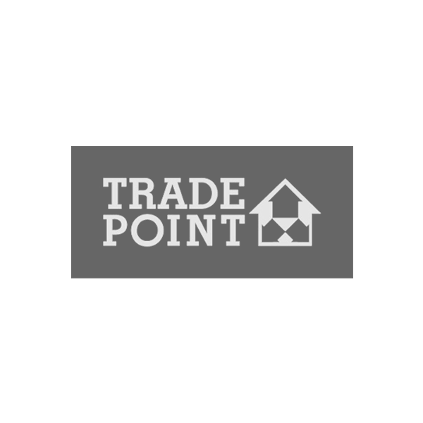 Trade Point logo featuring the words 'Trade Point' and an outline of a house with two arrows forming a square inside.