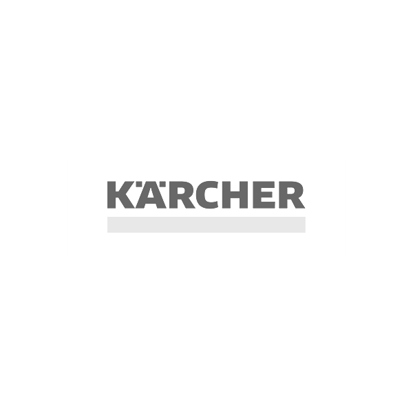 Kärcher logo in gray text with a gray underline on a white background.