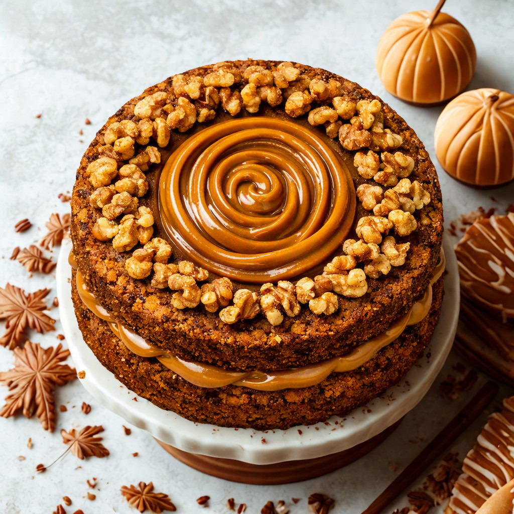 Spiced Carrot & Walnut Cake