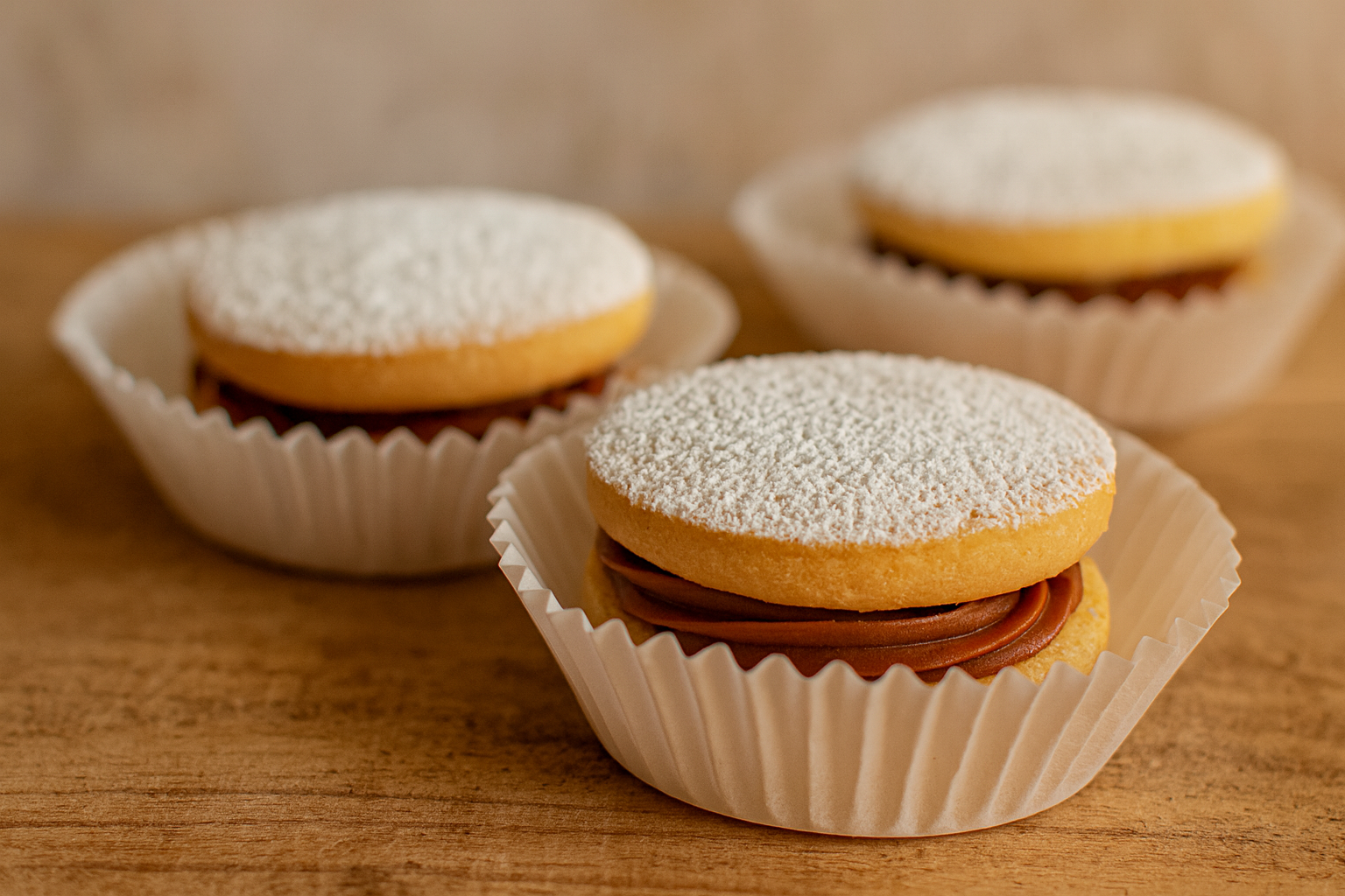 Classic artisan alfajores with dulce de leche filling — made by Dolce Dolcezza in Port St. Lucie, FL.