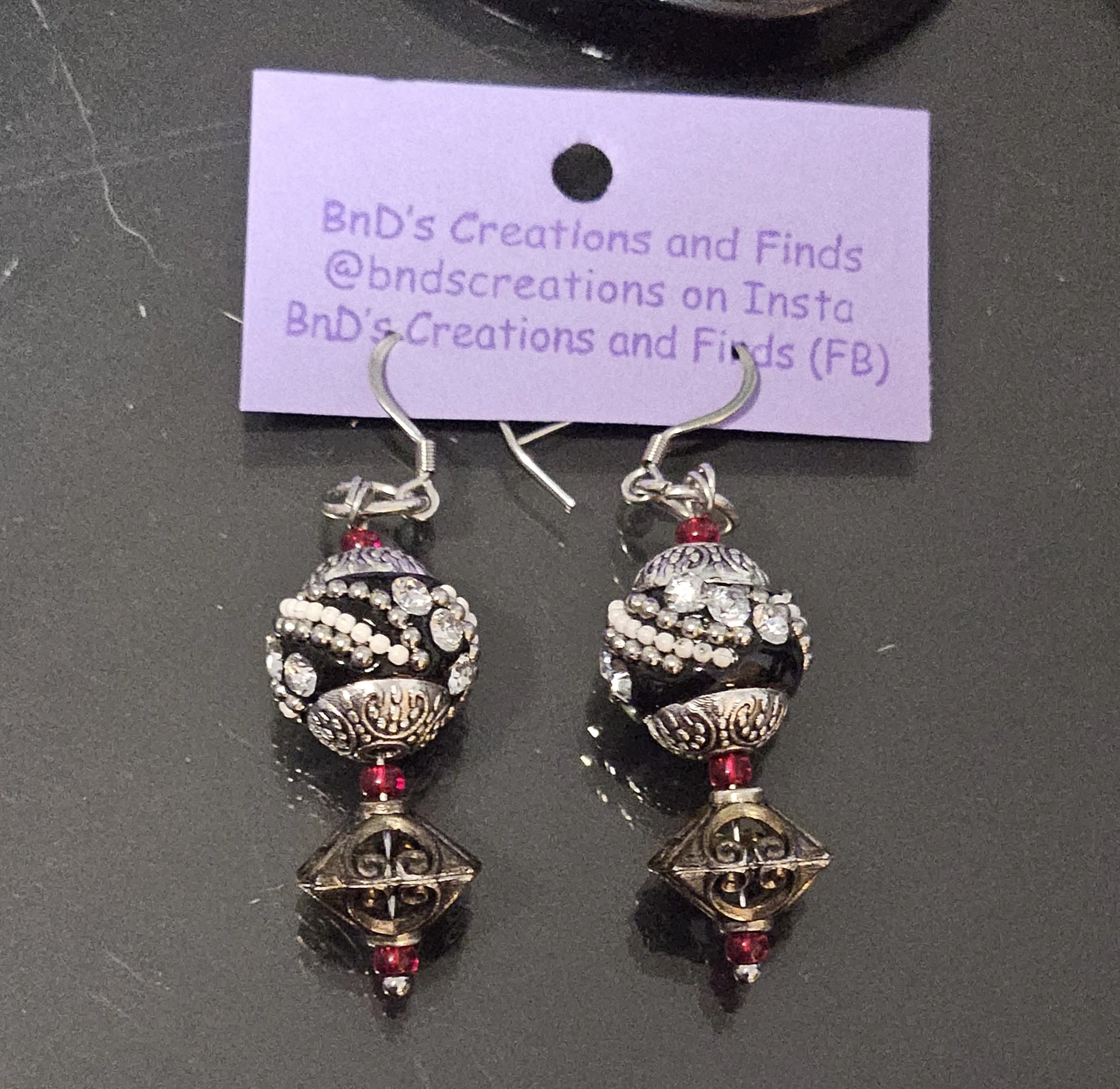 Silver ball earrings