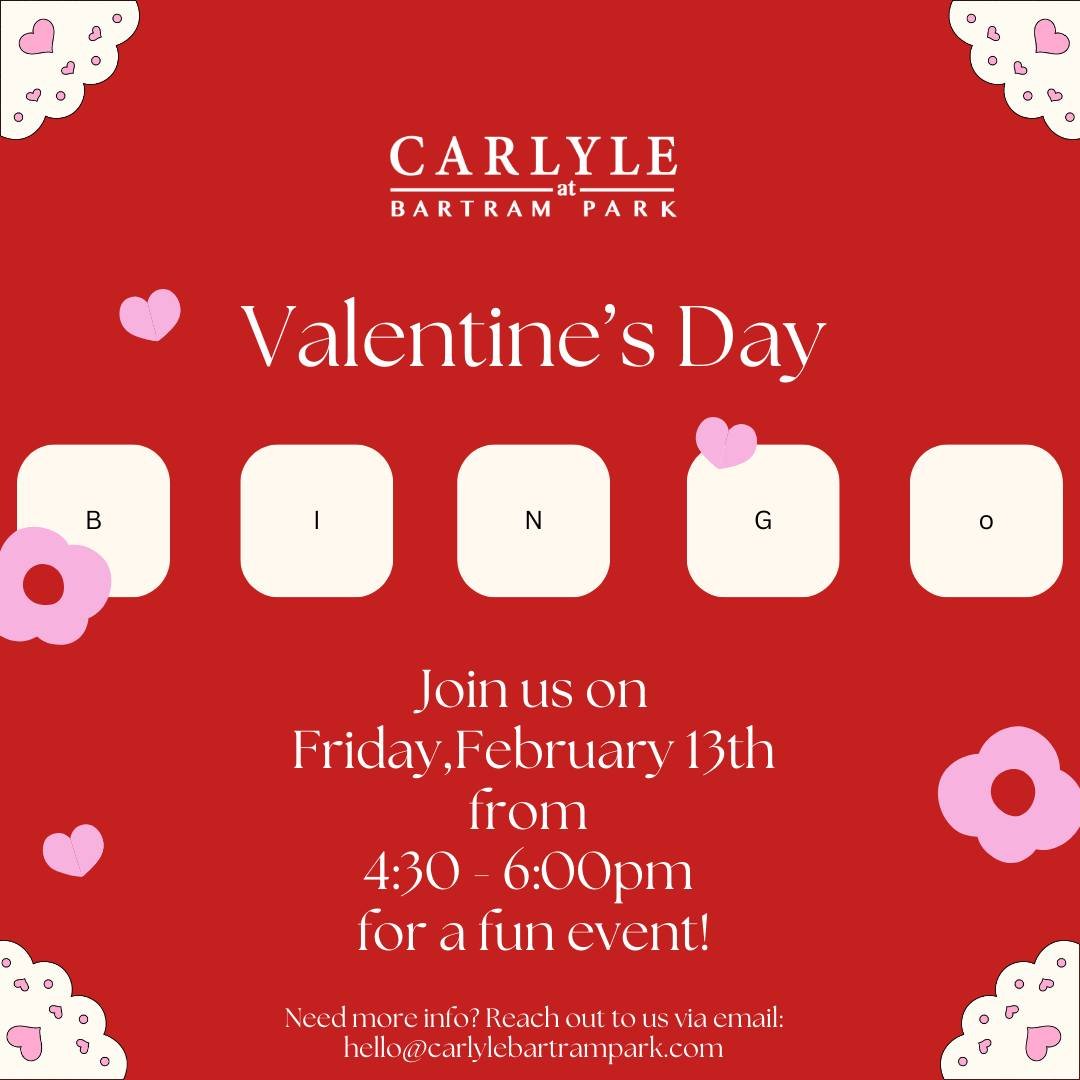 Get ready for a sweet Valentine&rsquo;s Day Edition B-I-N-G-O! Join us for a night of fun, prizes, and community spirit on Friday, February 13th from 4:30pm-6:30pm. Don&rsquo;t miss out! 💖🎉 

#ValentinesDay #BingoNight #CommunityEvent #JaxFL #AptLi