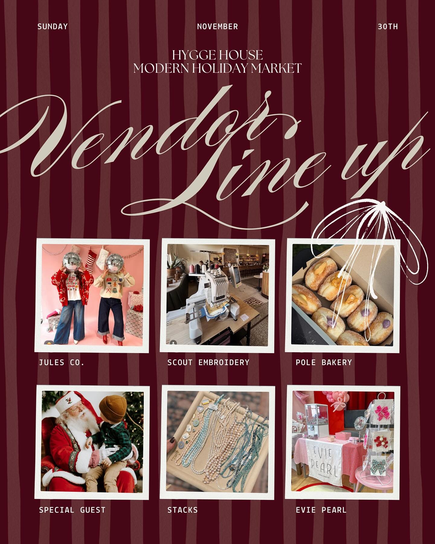 🎅🏼IT&rsquo;S SANTA!🎅🏼
Our Holiday Modern Market returns on Sunday, November 30, 10&ndash;2 PM, filled with seasonal sips, local merchants, and all the festive vibes you need to kick off the season.
Bring the kids for pictures with Santa and check