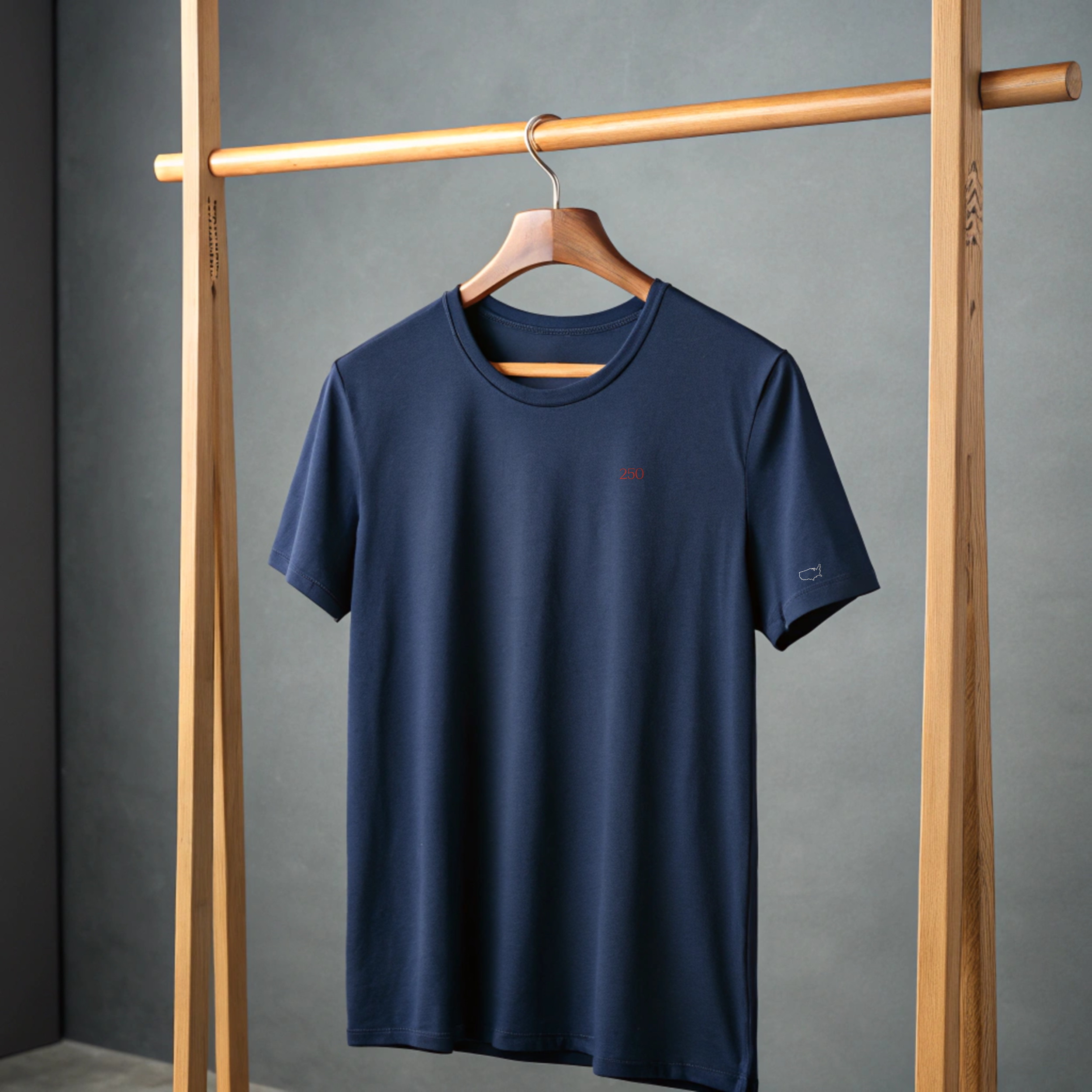 250 Navy Tee on Hanger with RBA on Sleeve.png