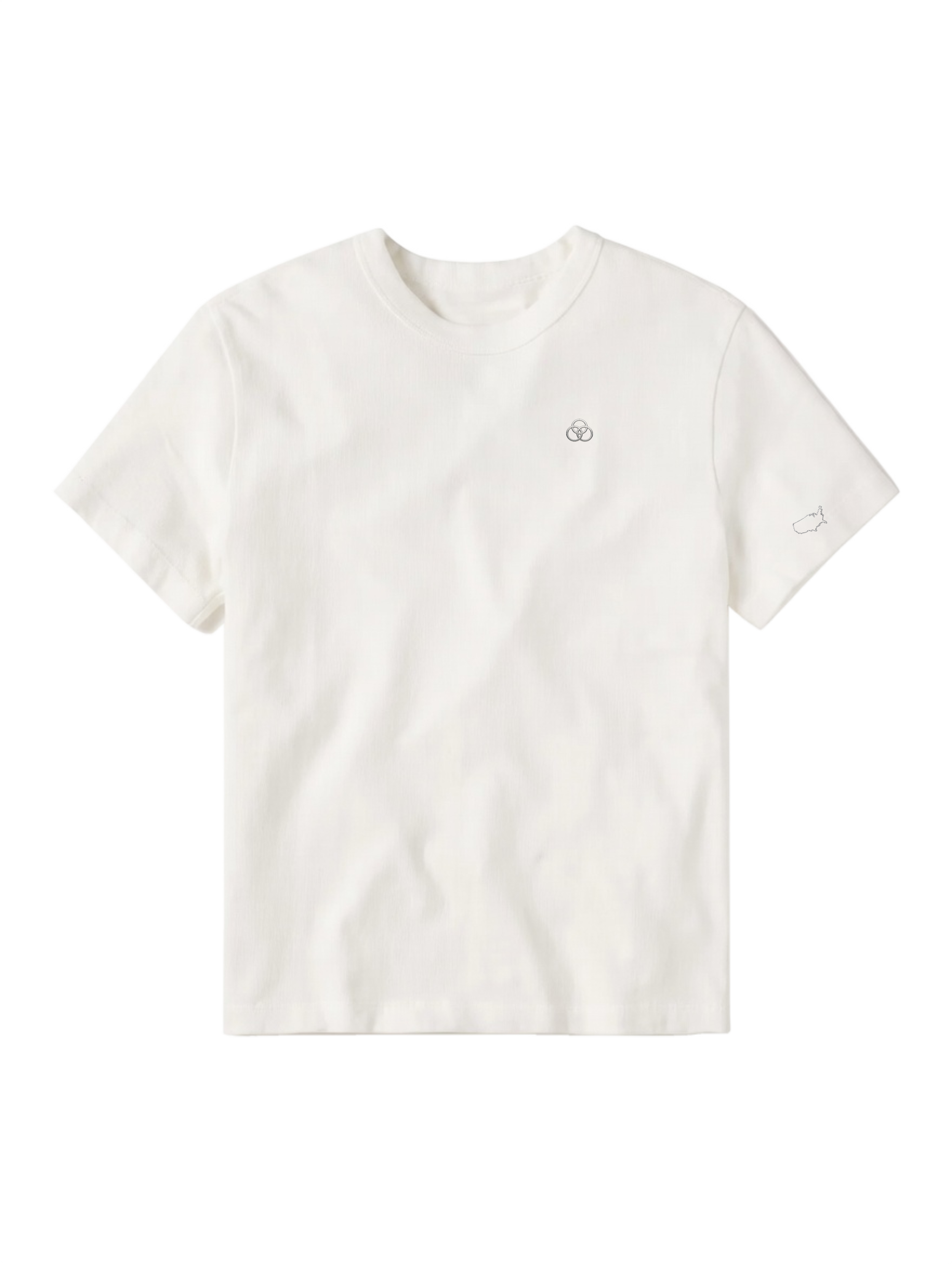 Trinity White Tee with RBA on Sleeve.png