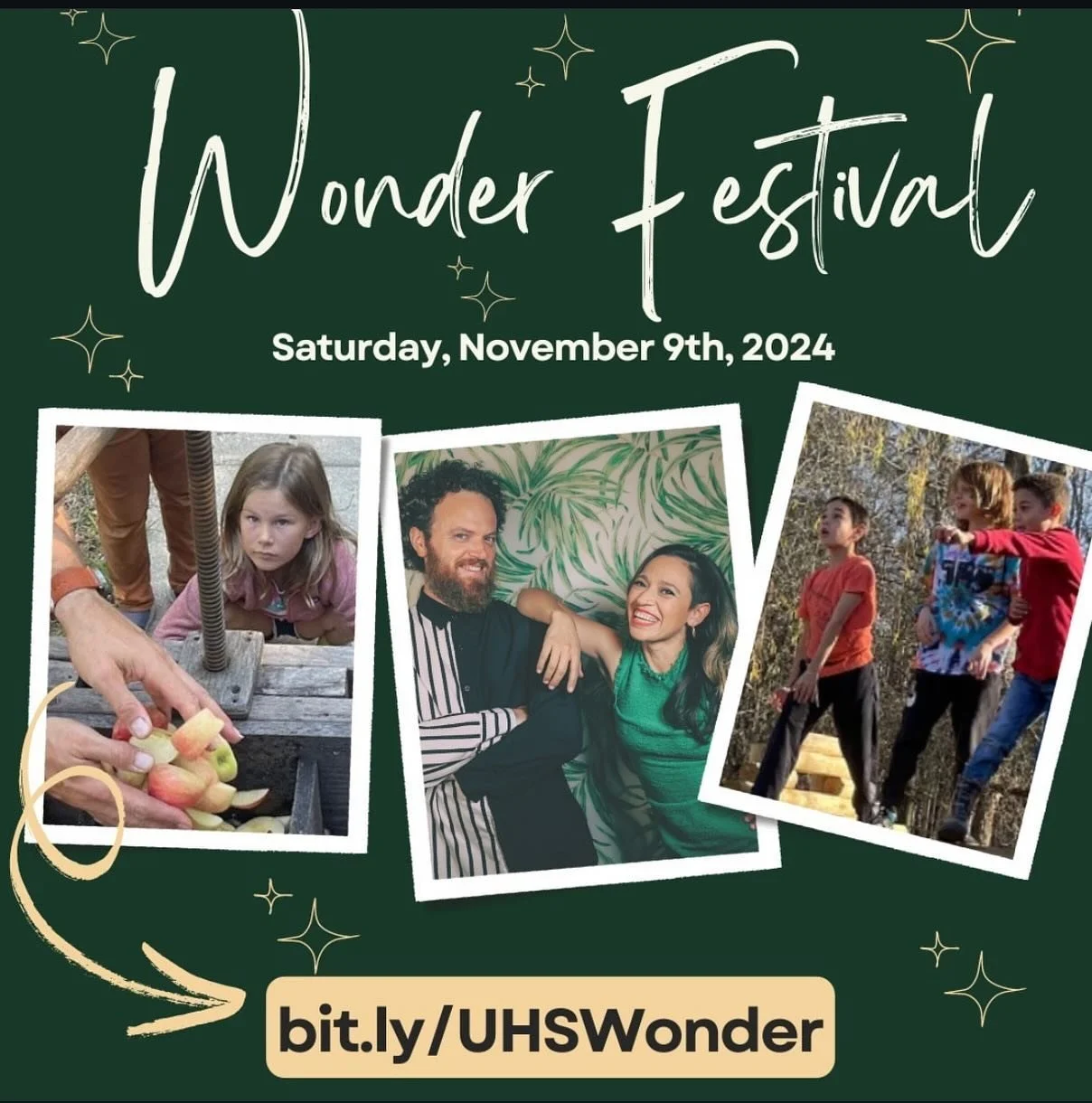 Wonderfest is at @uplandhills.school on Nov. 9. 

Bring your kids for a festival for the whole family - celebrating play, art, food, theater, music, nature, and connection. Experience a day in a love-based learning model, warm your hearts and your be