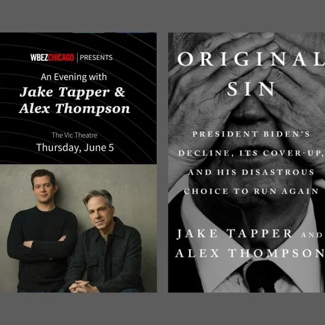 The @nytimes book review of &quot;Original Sin&quot; has us waiting with breath that is baited for our next event. @alxthomp, we can't wait to host you and Jake Tapper with @wbezchicago on June 5 , live and in person at the @thevicchicago. @lincolnfo