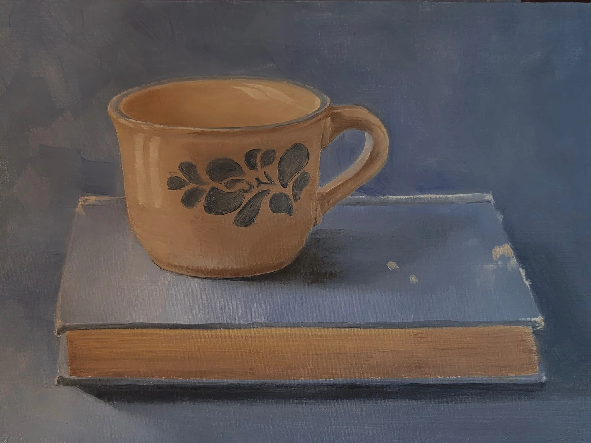 Blue on Blue - 8x10 in - Oil on panel - Sold