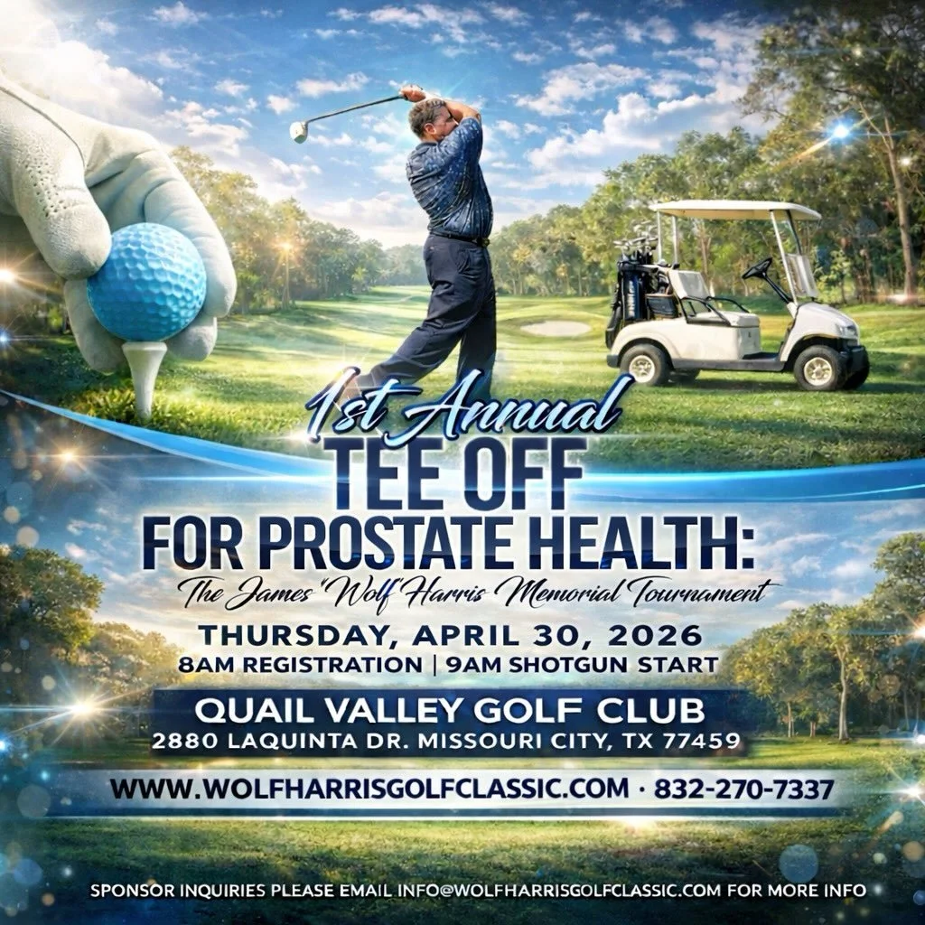 Get ready, get ready, get ready!! ⛳️

On April 30th POP Social, HTX, will be popping up to support and cover the first annual Tee Off for Prostate Cancer, in honor of James &ldquo;Wolf&rdquo; Harris, and you need to be there!! 🏌🏾

With African Amer