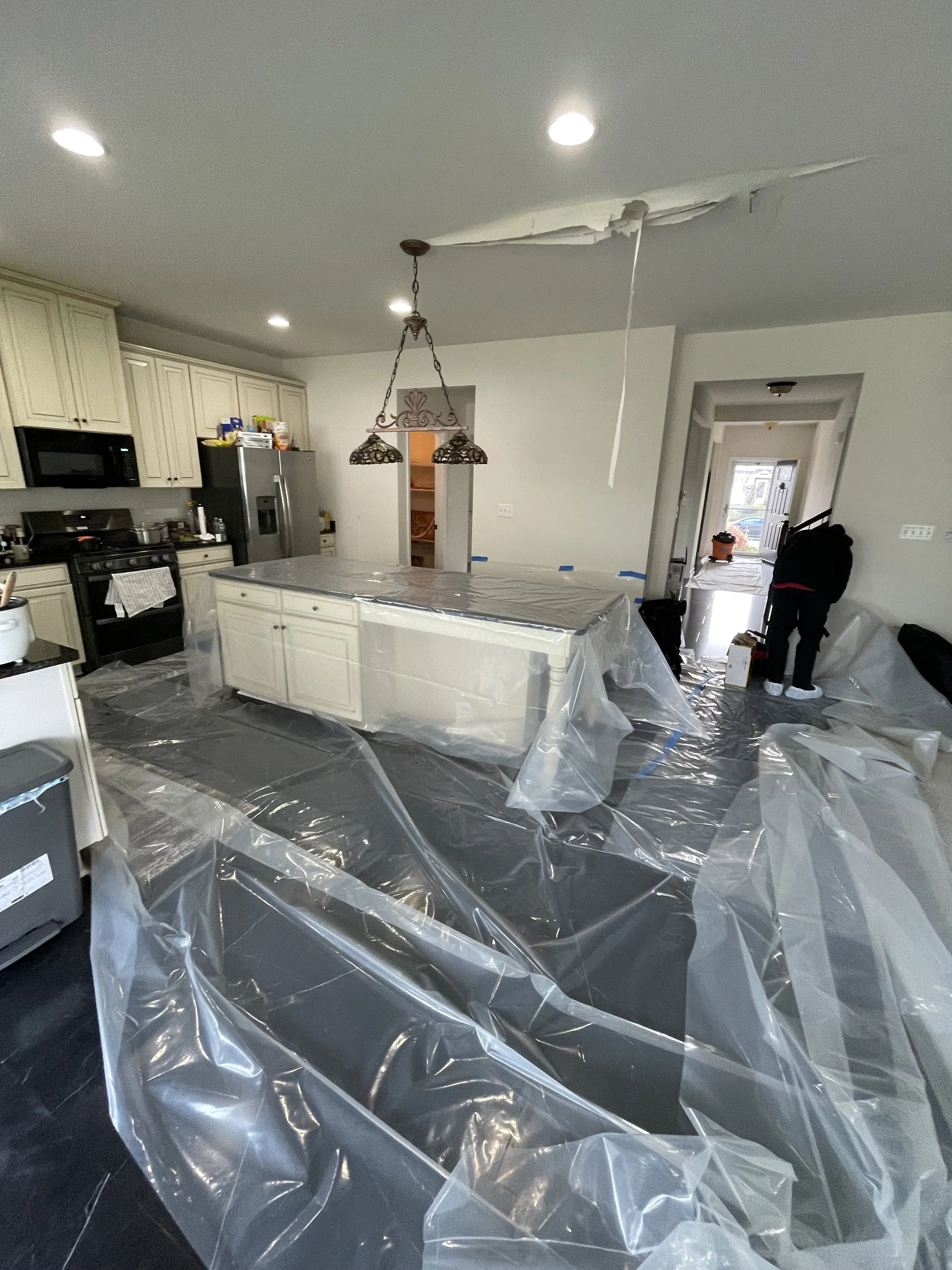 Water Damage Due To Faulty Washing Machine Hose 
(Before Photos)  