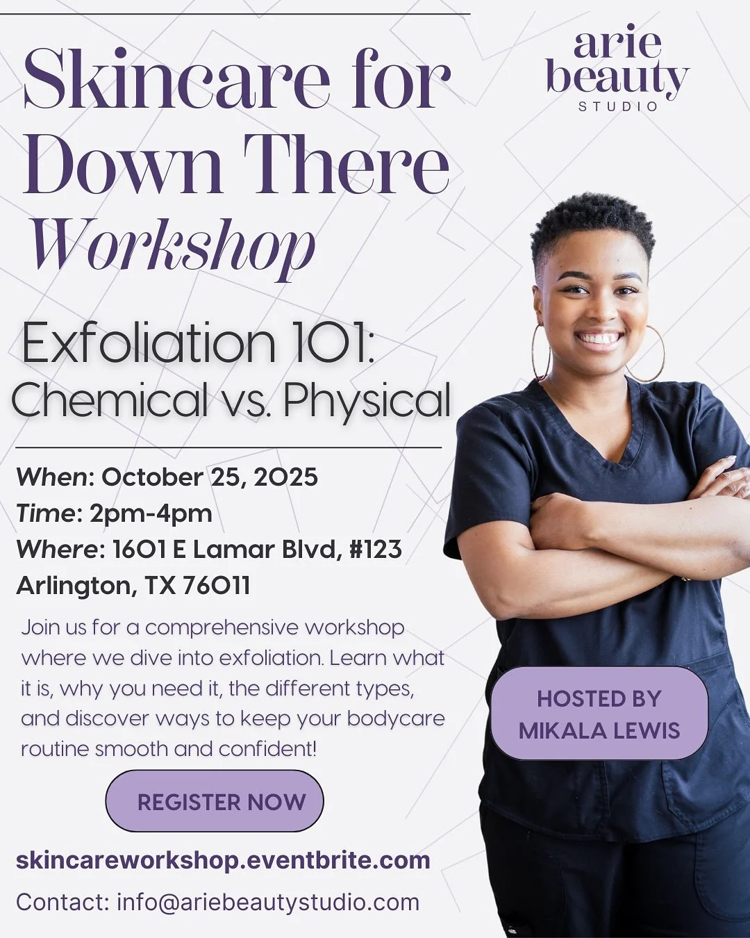 🎉🎉🎉Mark your calendars! On Friday, October 25th, join Mikala for her very first Skincare for Down There Workshop&mdash;an empowering, intimate workshop designed to help you confidently care for your body beyond the wax table. 

Join us for a compr