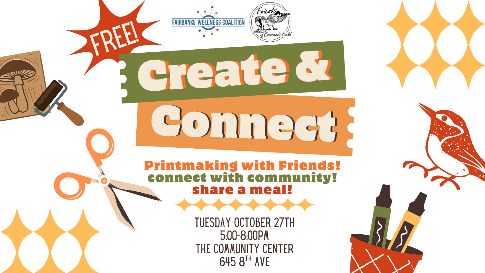 Create &amp; Connect: Printmaking with Friends