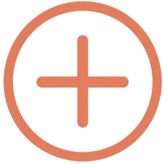Icon of a plus sign inside a circle.