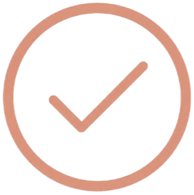 A check mark inside a circle
