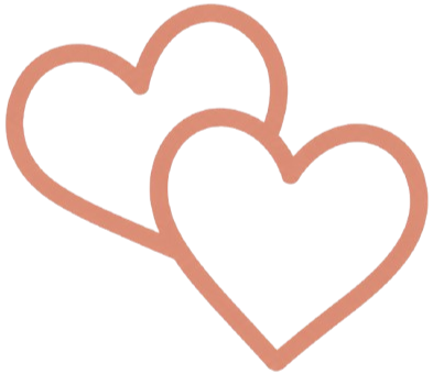 Two overlapping hearts