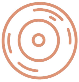 A simple drawing of a cymbal