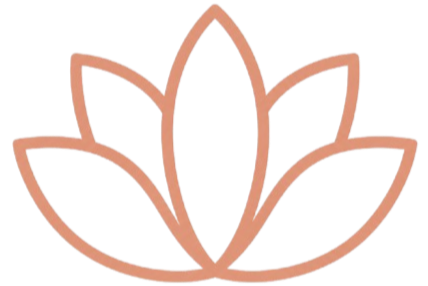 Outline of a stylized lotus flower with multiple petals.