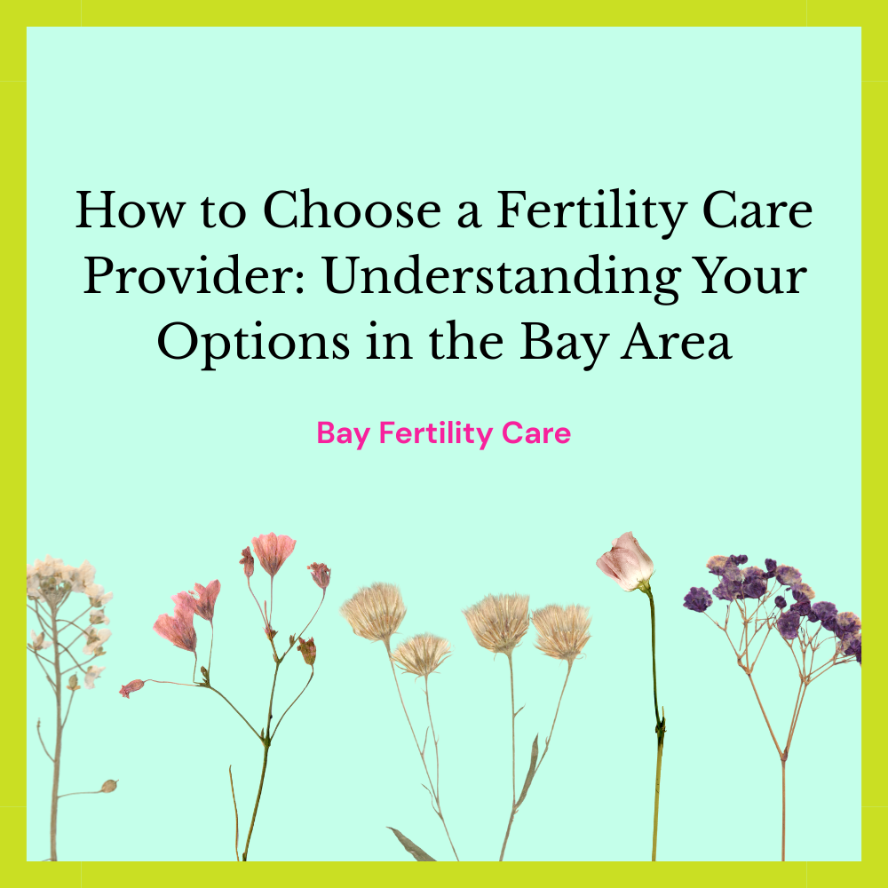 How to Choose a Fertility Care Provider: Understanding Your Options in the Bay Area