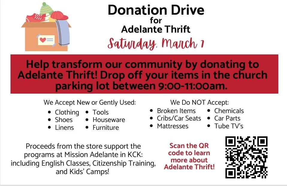 Mission Adelante Donation Drive